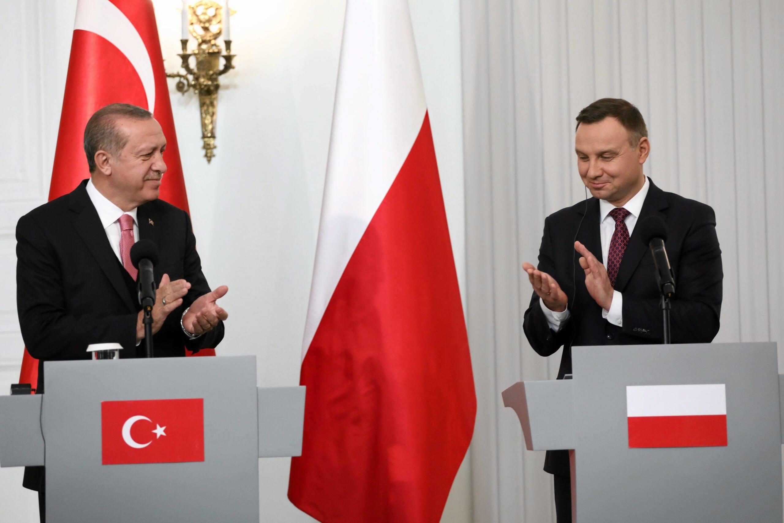 Prezydent Turcji Recep Erdogan i prezydent Polski Andrzej Duda