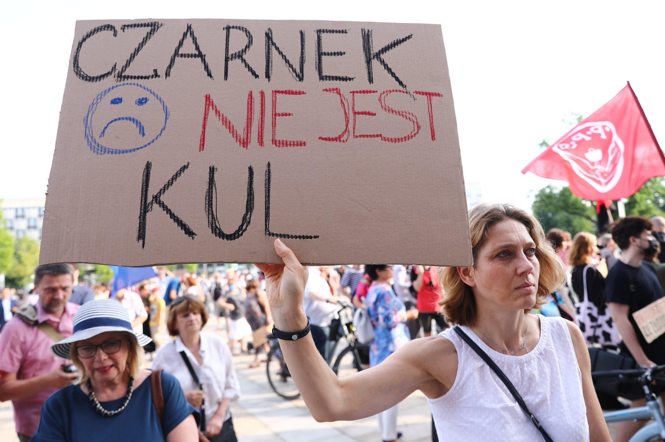 17.06.2021 Krakow . Muzeum Narodowe . Protest przeciwko ideologizacji edukacji i nauki .