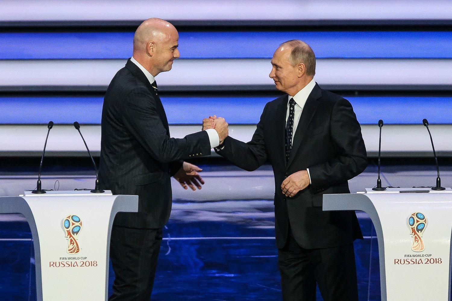 Putin i Infantino, prezes FIFA