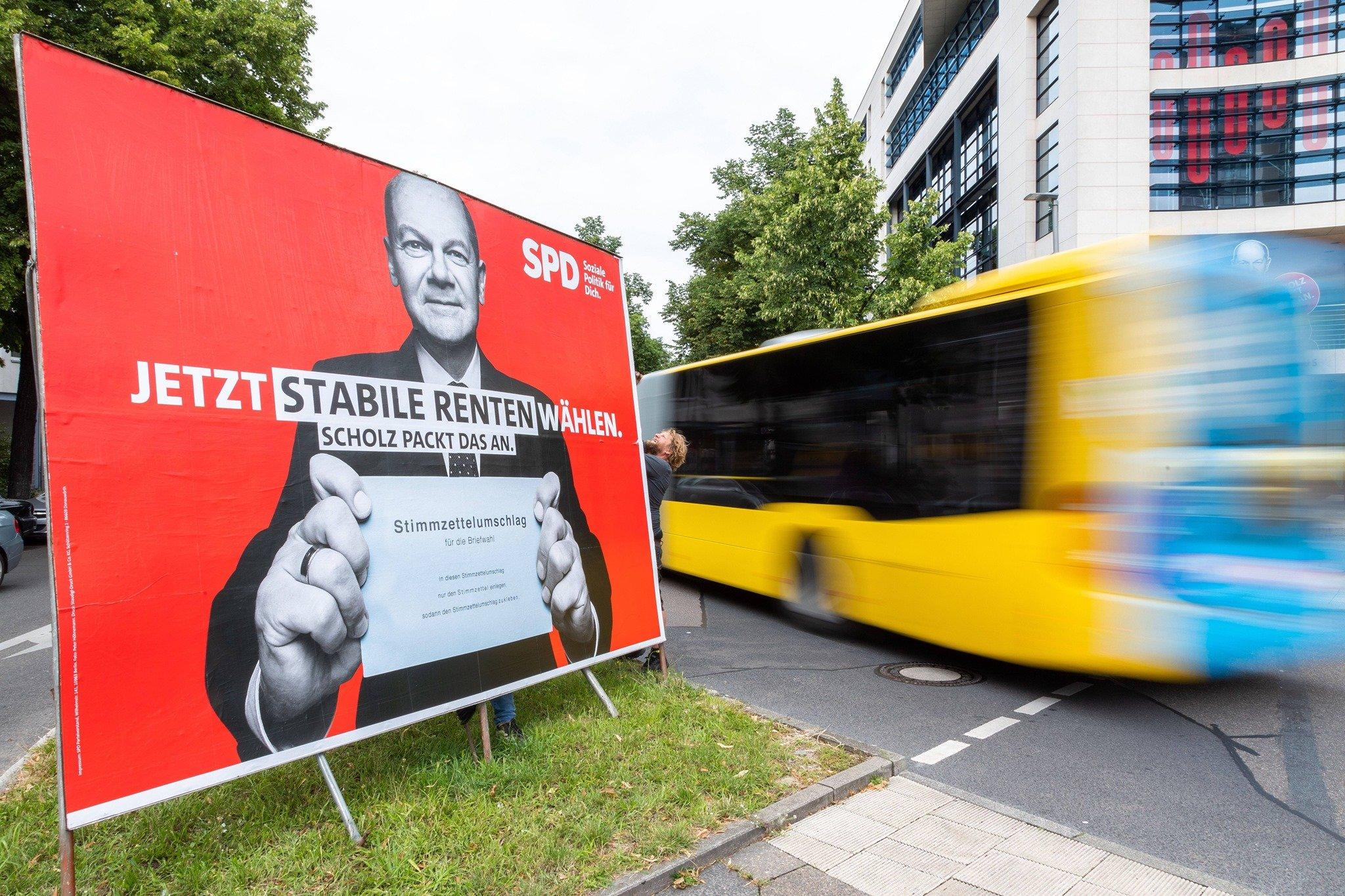 Niemcy. Banner przedwyborczy SPD
