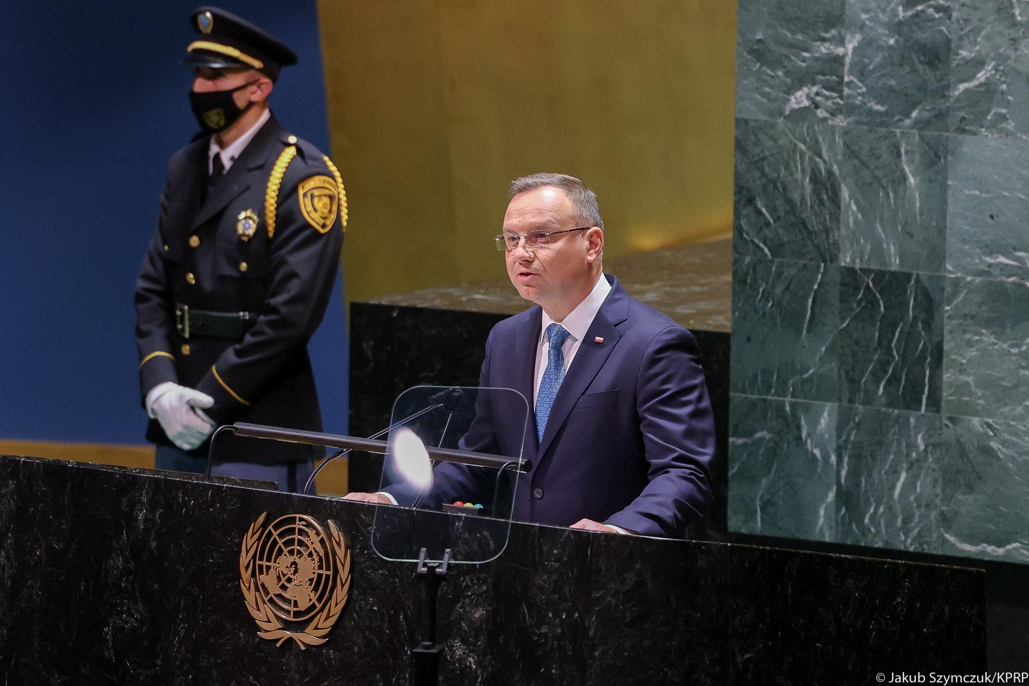 Andrzej Duda przemawia na forum ONZ