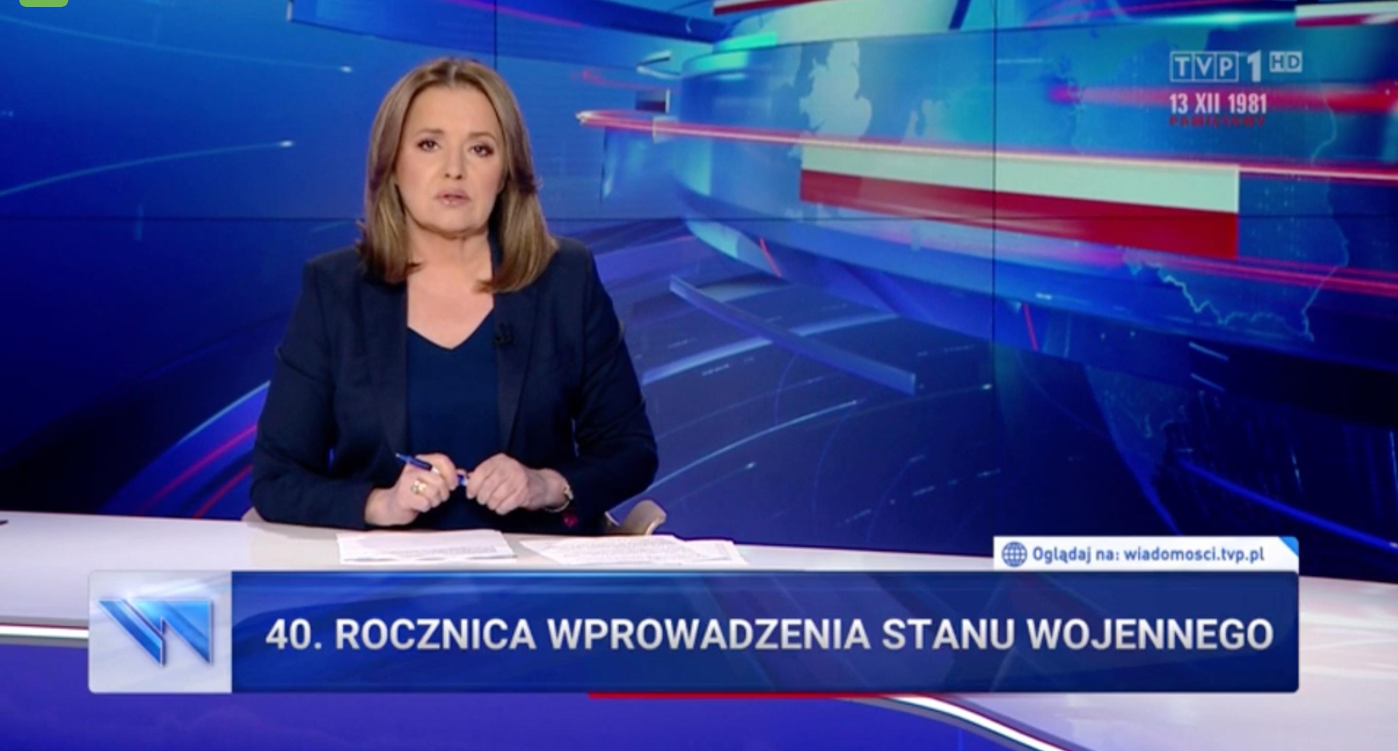 „Wiadomości" TVP 13 grudnia 2021, Danuta Holecka