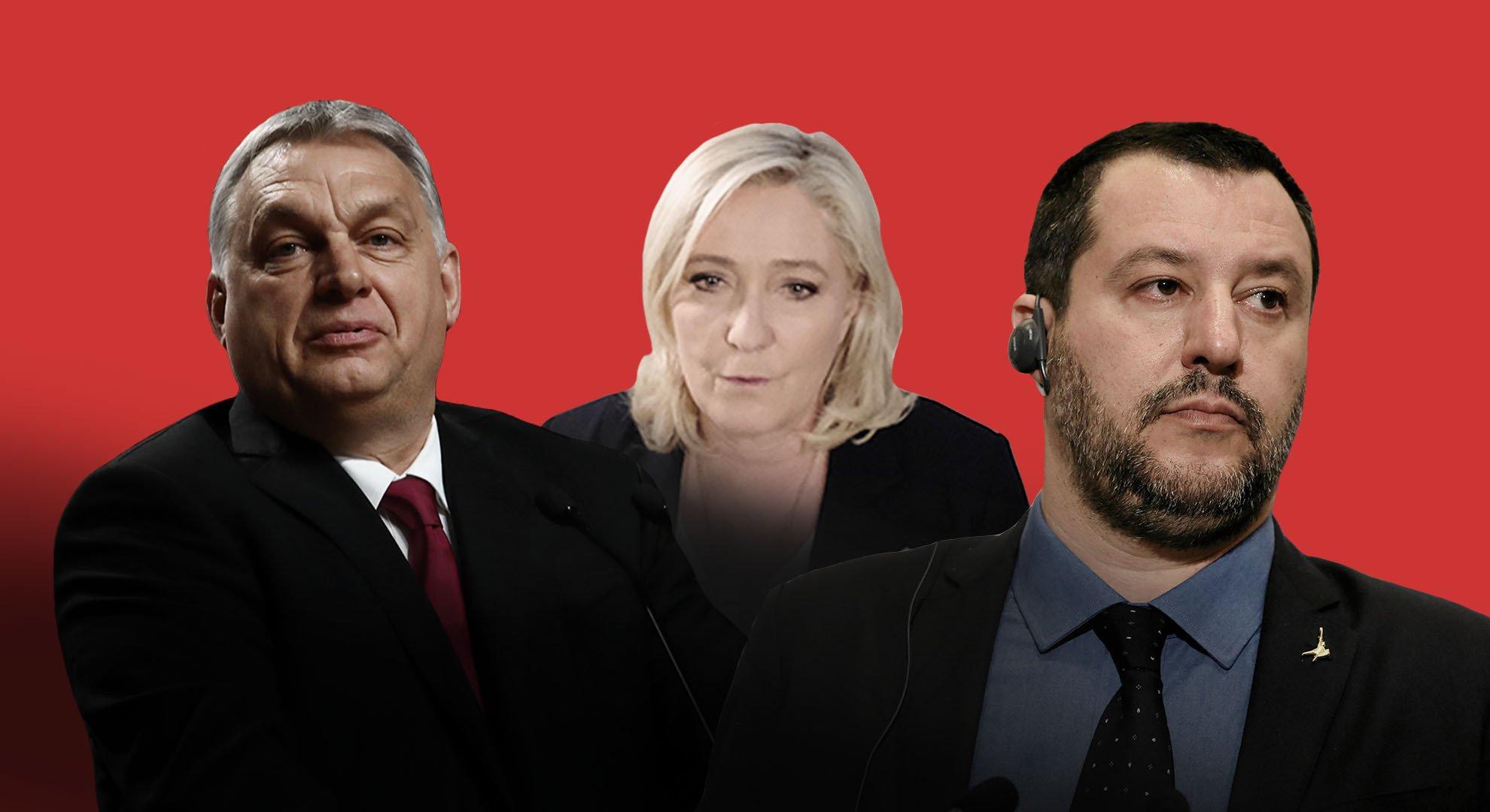 Viktor Orban Marine Le Pen Matteo Salvini