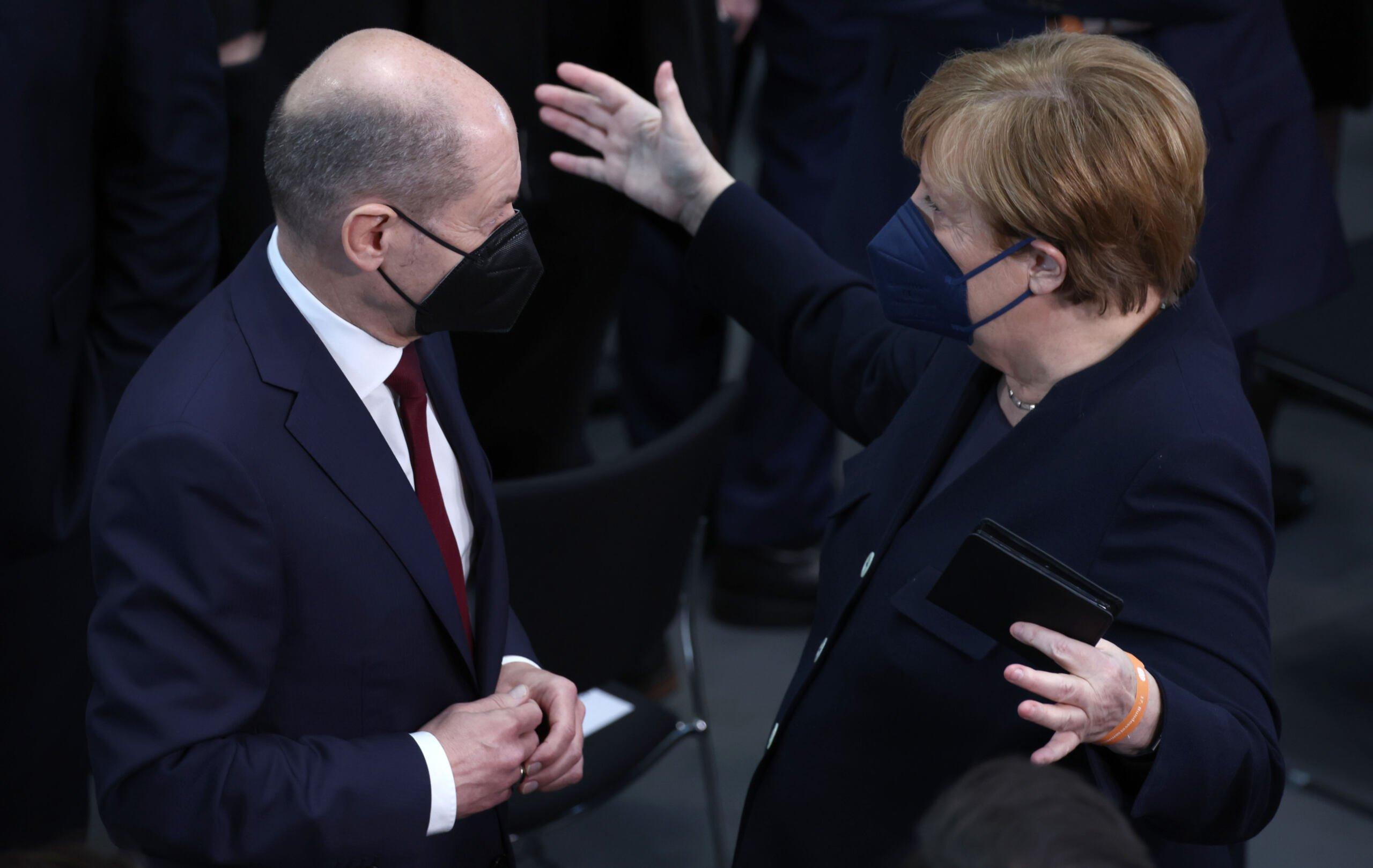 Spotkanie Olafa Scholza i Angeli Merkel