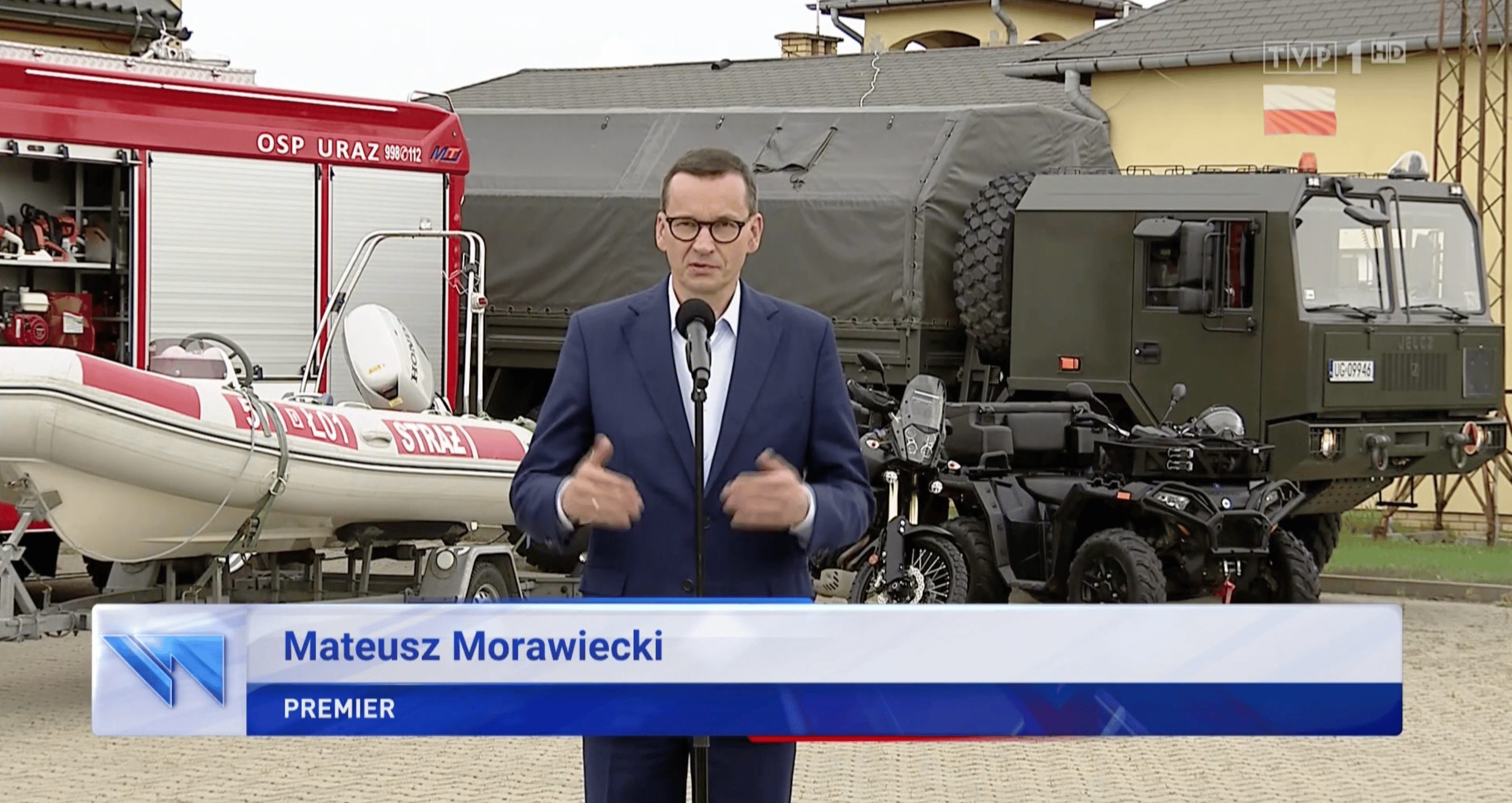 Mateusz Morawiecki, konferencja o sytuacji na Odrze, Wiadomości TVP, 15 sierpnia 2022