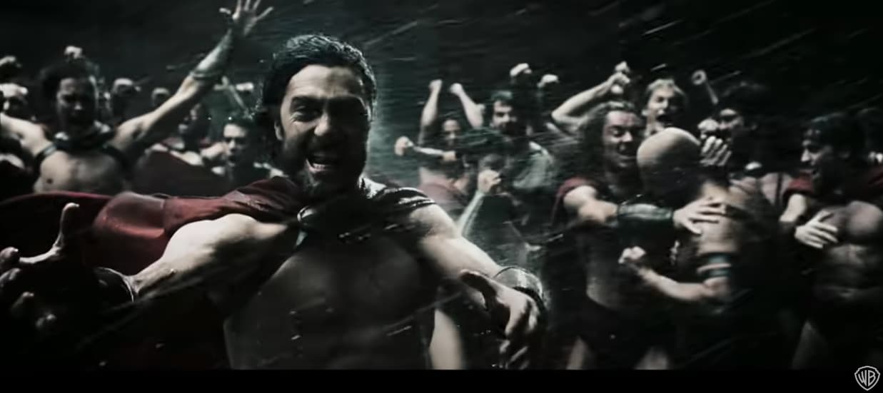 kadr z filmu 300, wojownicy greccy