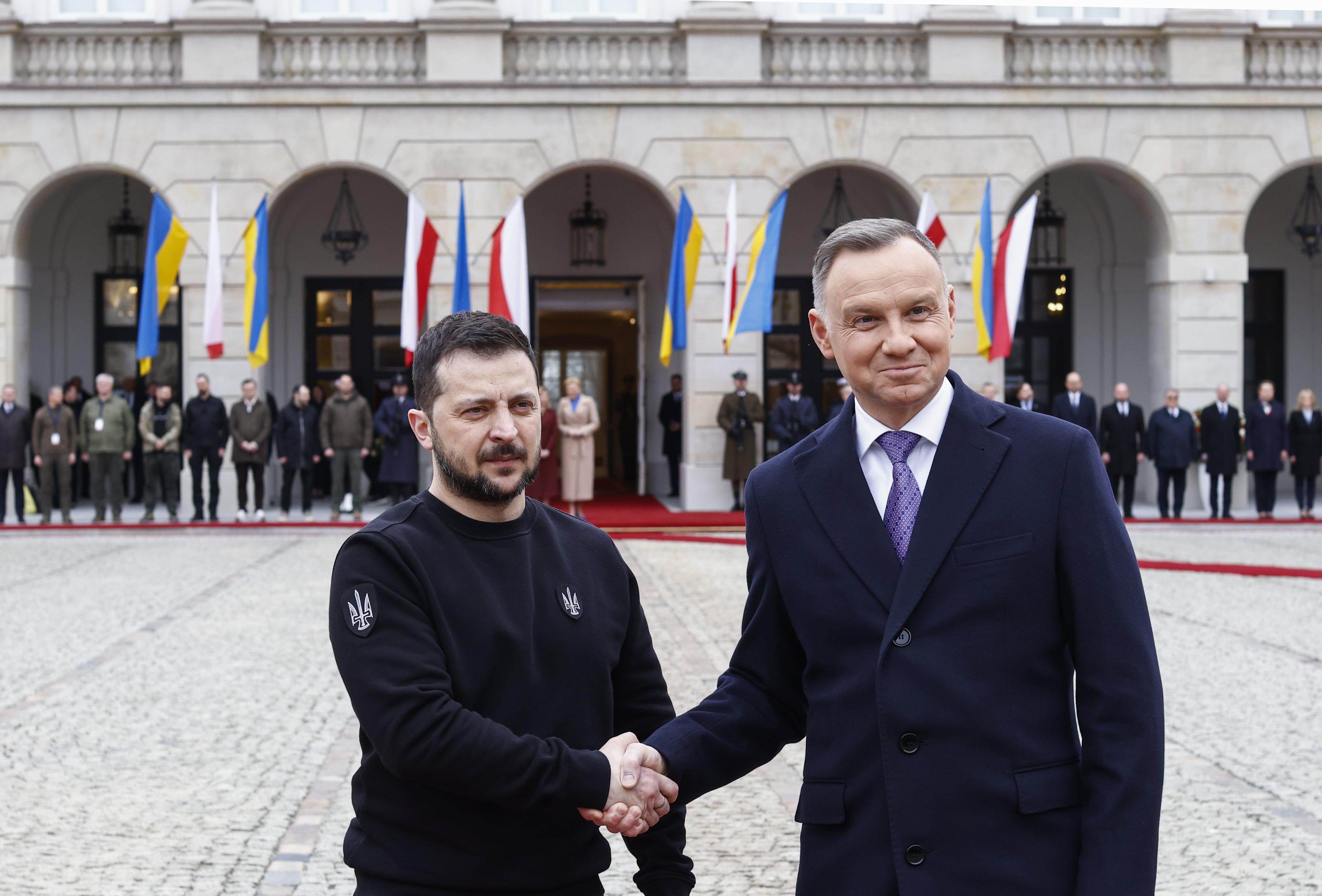 Wołodymyr Zełenski przyjechał do Warszawy. Najpierw spotkał się z prezydentem Andrzejem Dudą, 5 kwietnia 2023