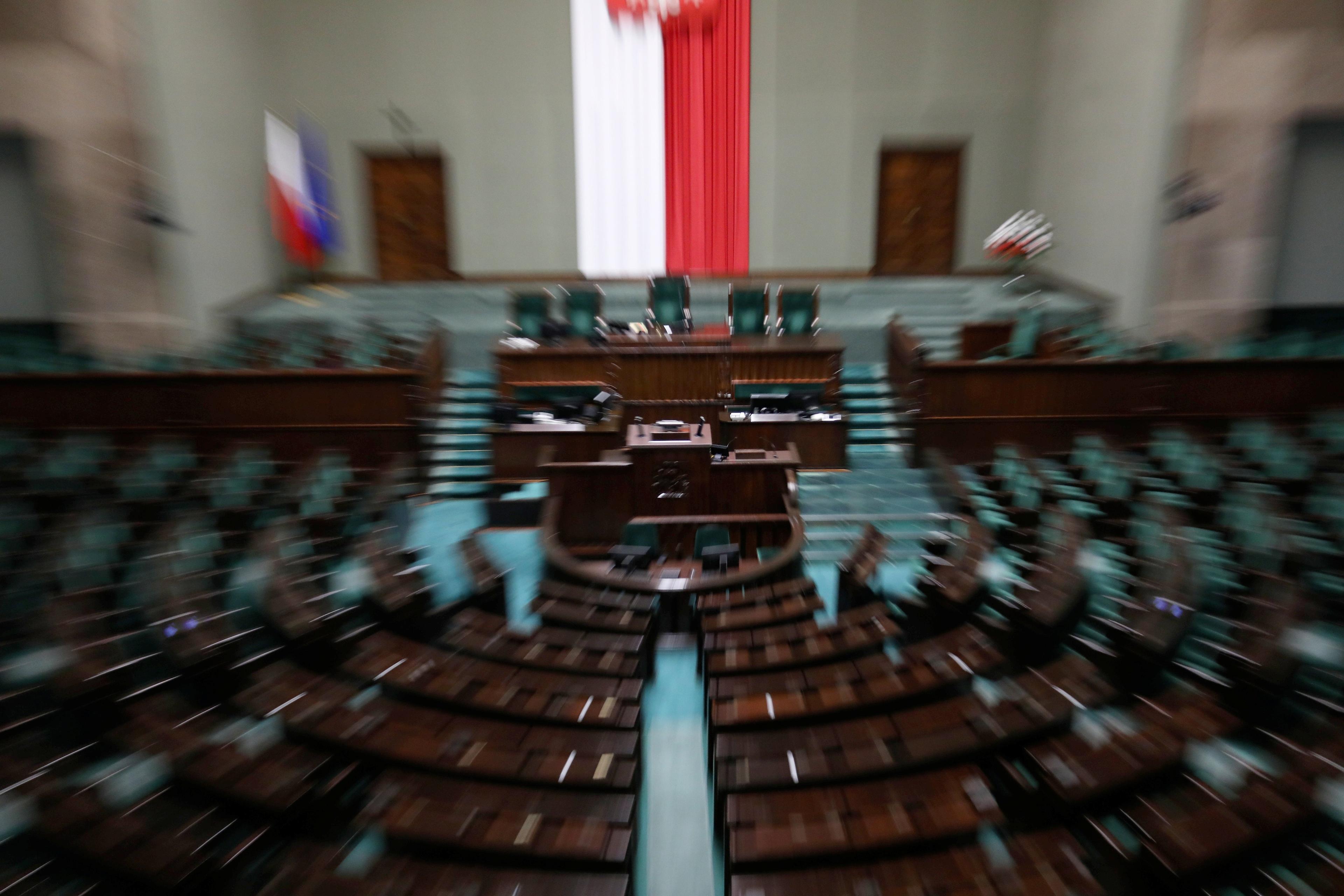 Wnętrze sali plenarnej Sejmu