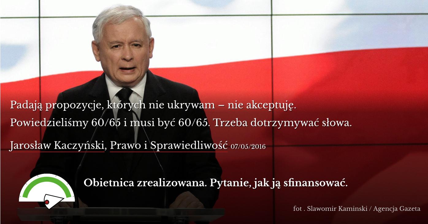 Kaczyński - wiek emerytalny (07/05/2016)