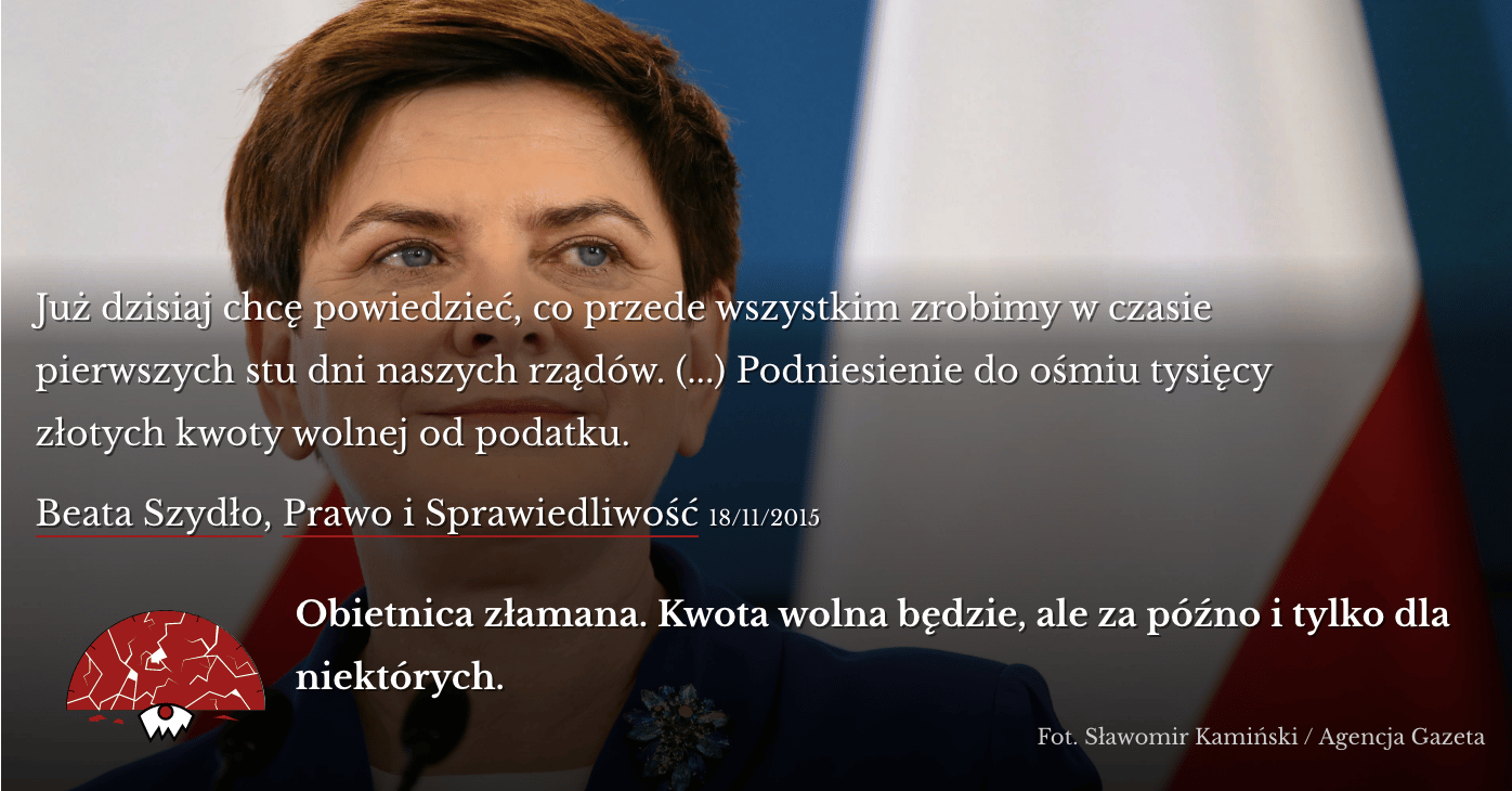 Szydło o kwocie wolnej XXX