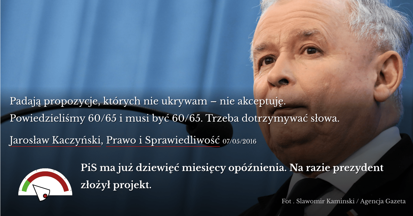 GŁÓWNA. Kaczyński - wiek emerytalny