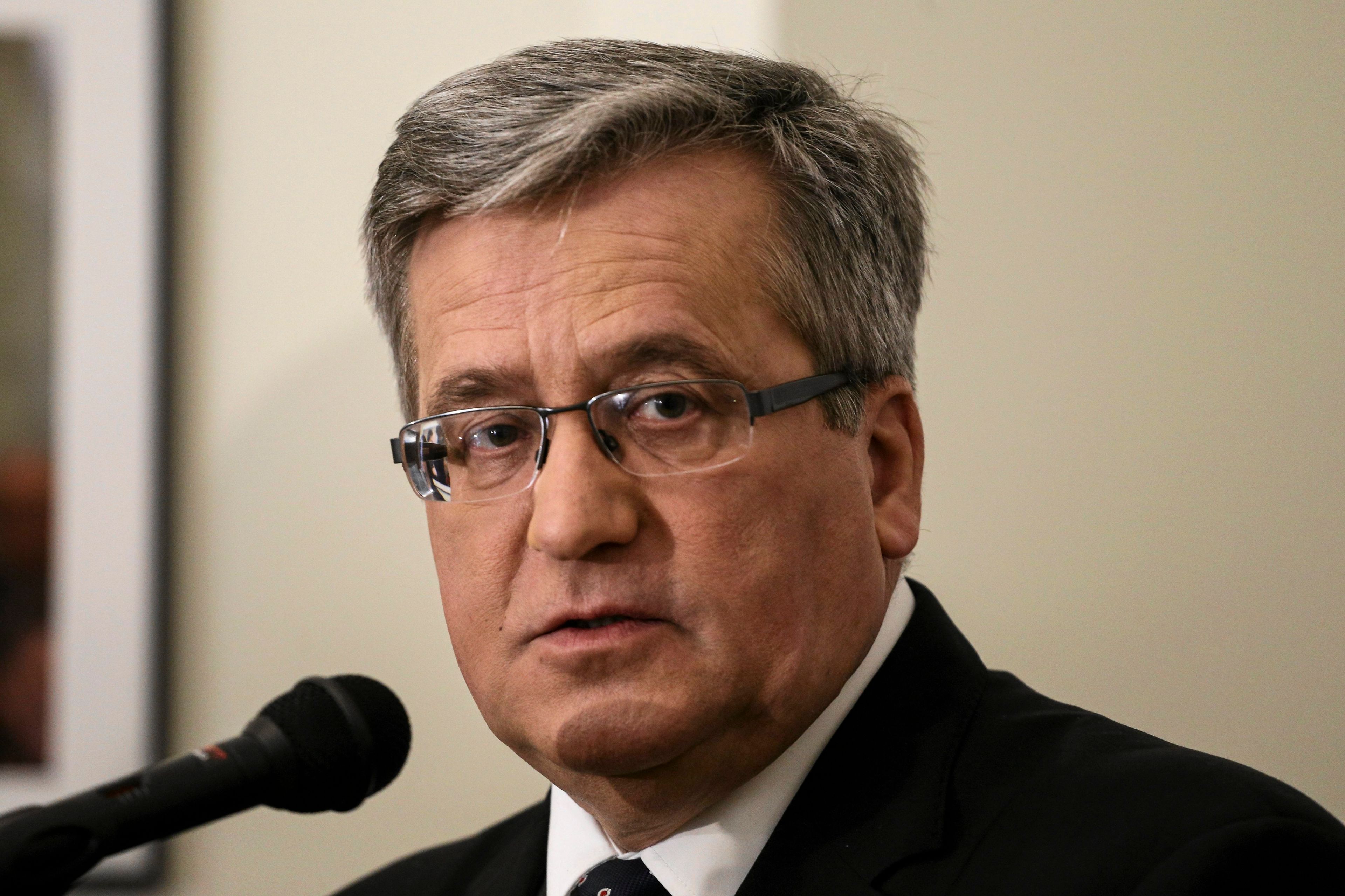 15.01.2016 Warszawa , Palac pod blacha . Prezydent Bronislaw Komorowski podczas konferencji prasowej dotyczacej powstania Instytutu im . Bronislawa Komorowskiego .
Fot. Adam Stepien / Agencja Gazeta