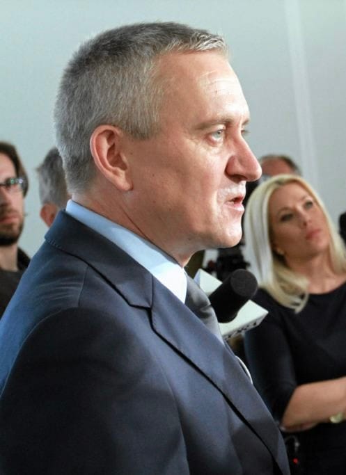21.05.2015 Warszawa .  Sejm . Szef Sztabu Wyborczego Bronislawa Komorowskiego Robert Tyszkiewicz podczas konferencji prasowej informuje o tym ze debata u Pawla Kukiza sie nie odbedzie .
Fot . Slawomir Kaminski / Agencja Gazeta