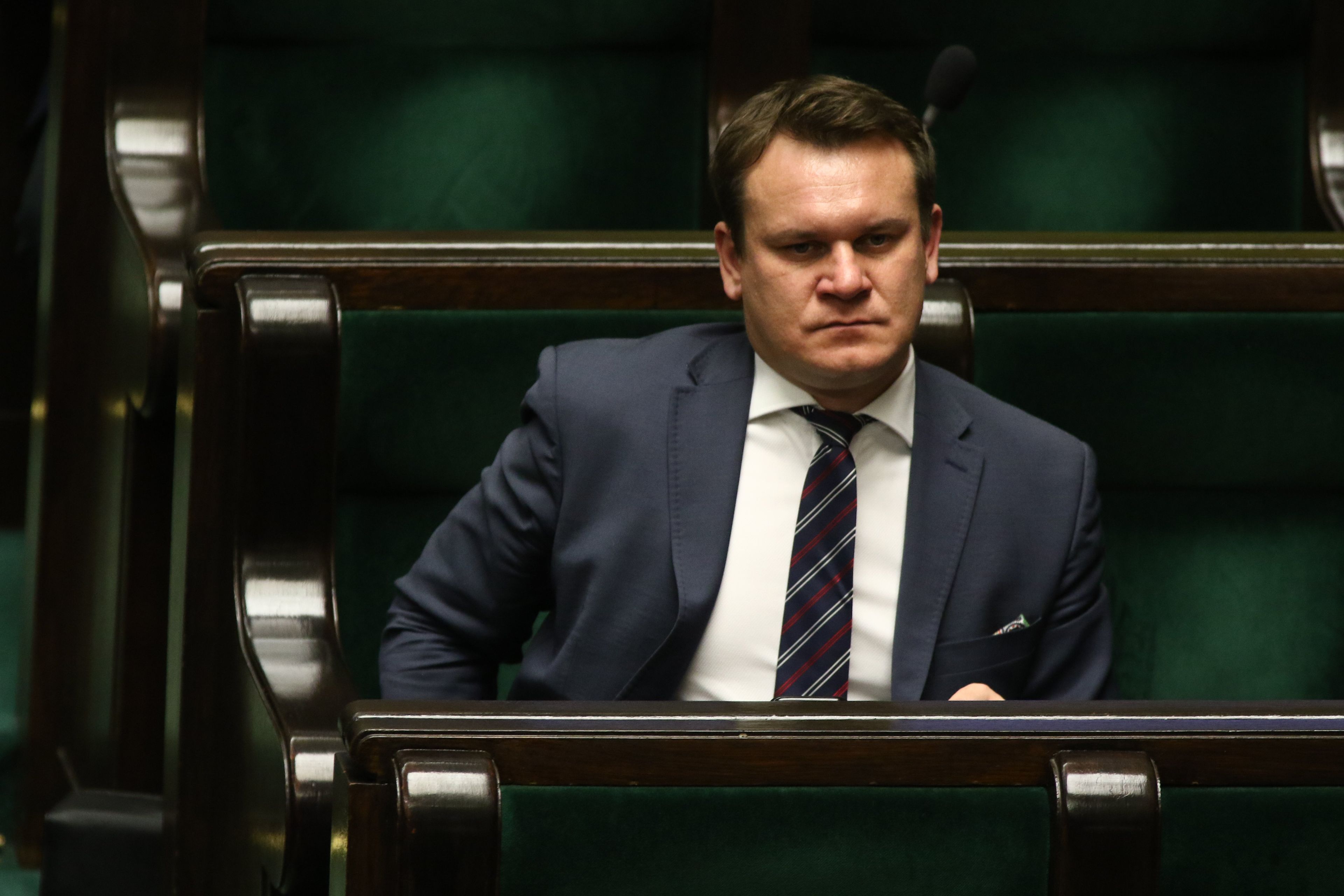 23.11.2017 Warszawa , Sejm . Domikik Tarczynski podczas pierwszego czytania projektu zmian w Ordynacji Wyborczej .
Fot. Slawomir Kaminski / Agencja Gazeta