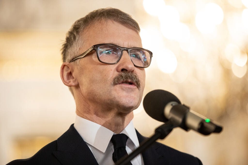 18.02.2020 Warszawa , Zamek Krolewski . Przewodniczacy Krajowej Rady Sadowniczej Leszek Mazur podczas uroczystosci 30-lecia Krajowej Rady Sadownictwa . 
Fot. Dawid Zuchowicz / Agencja Wyborcza.pl