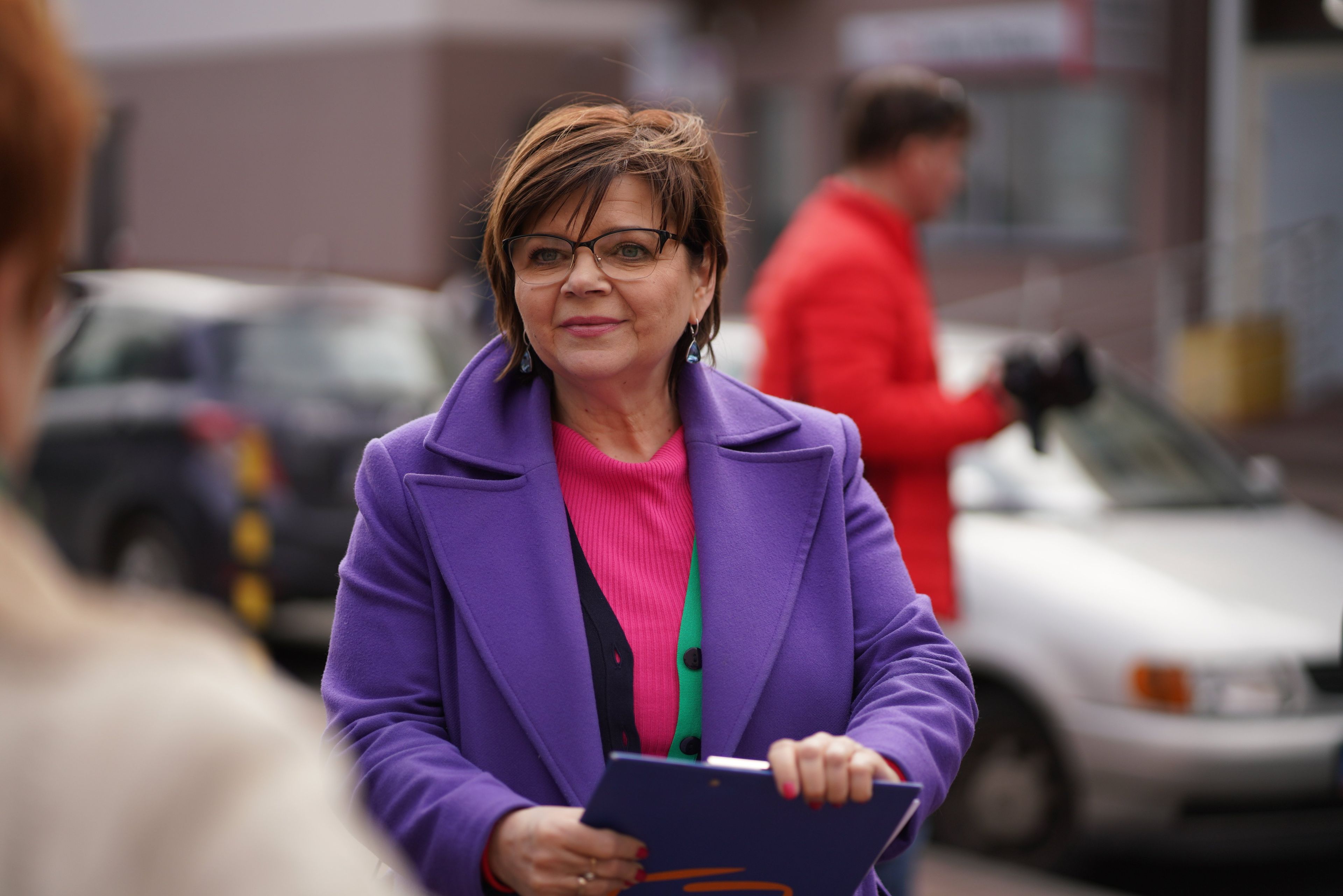 09.03.2020 Czestochowa , ulica Jagiellonska. Centrum Handlowo - Uslugowe Jagiellonczycy . Poslanka Platformy Obywatelskiej Izabela Leszczyna podczas konferencji prasowej dotyczacej wzrostu cen produktow i uslug w Polsce . Fot . Grzegorz Skowronek / Agencja Gazeta