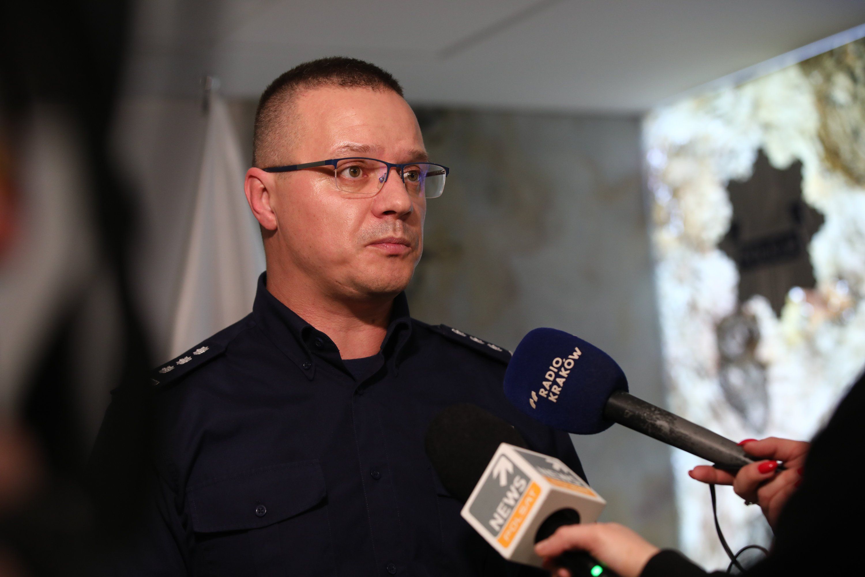 28.02.2020 Krakow , ulica Mogilska . Komenda Wojewodzka Policji w Krakowie . Mariusz Ciarka podczas konferencji prasowej o zatrzymaniu Magdaleny K . na Slowacji .
Fot. Jakub Wlodek / Agencja Gazeta