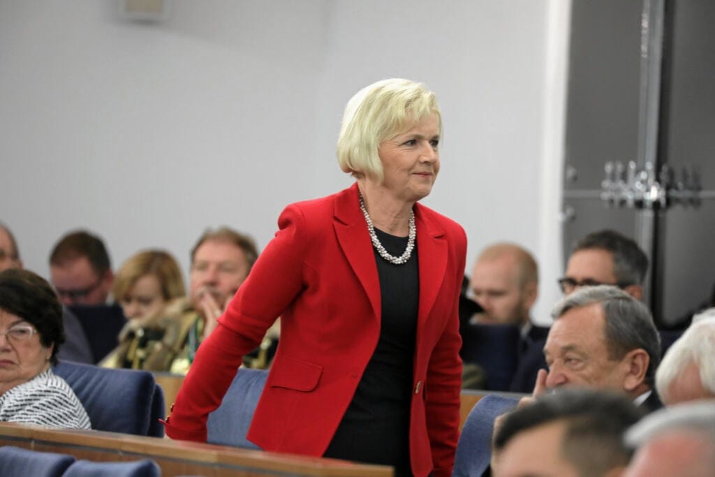 17.10.2019 Warszawa , ulica Wiejska . Senator Lidia Staron podczas 85 , ostatniego , posiedzenia Senatu IX Kadencji .
Fot. Slawomir Kaminski / Agencja Gazeta