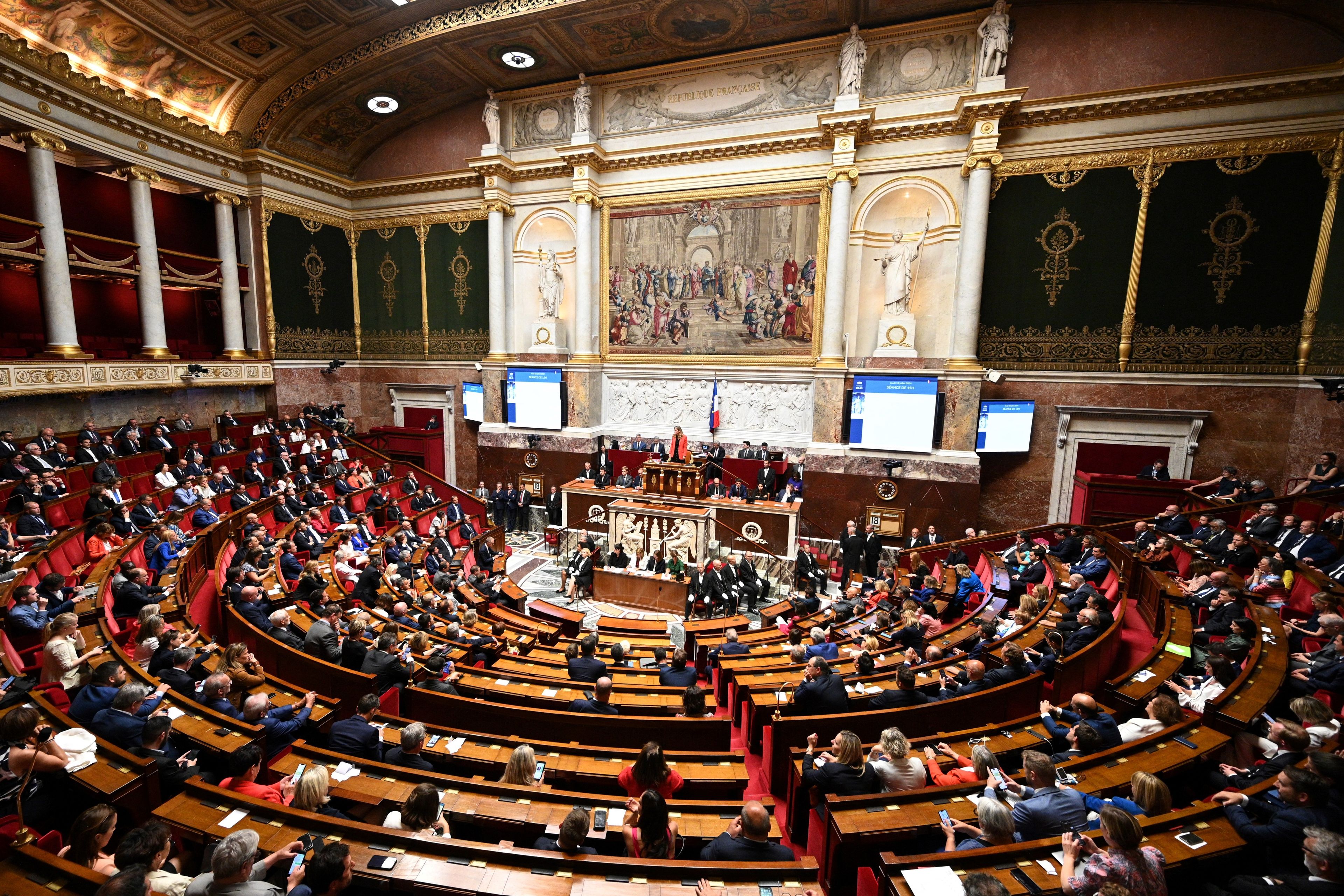 Posiedzenie izby niższej Zgromadzenia Narodowego Francji