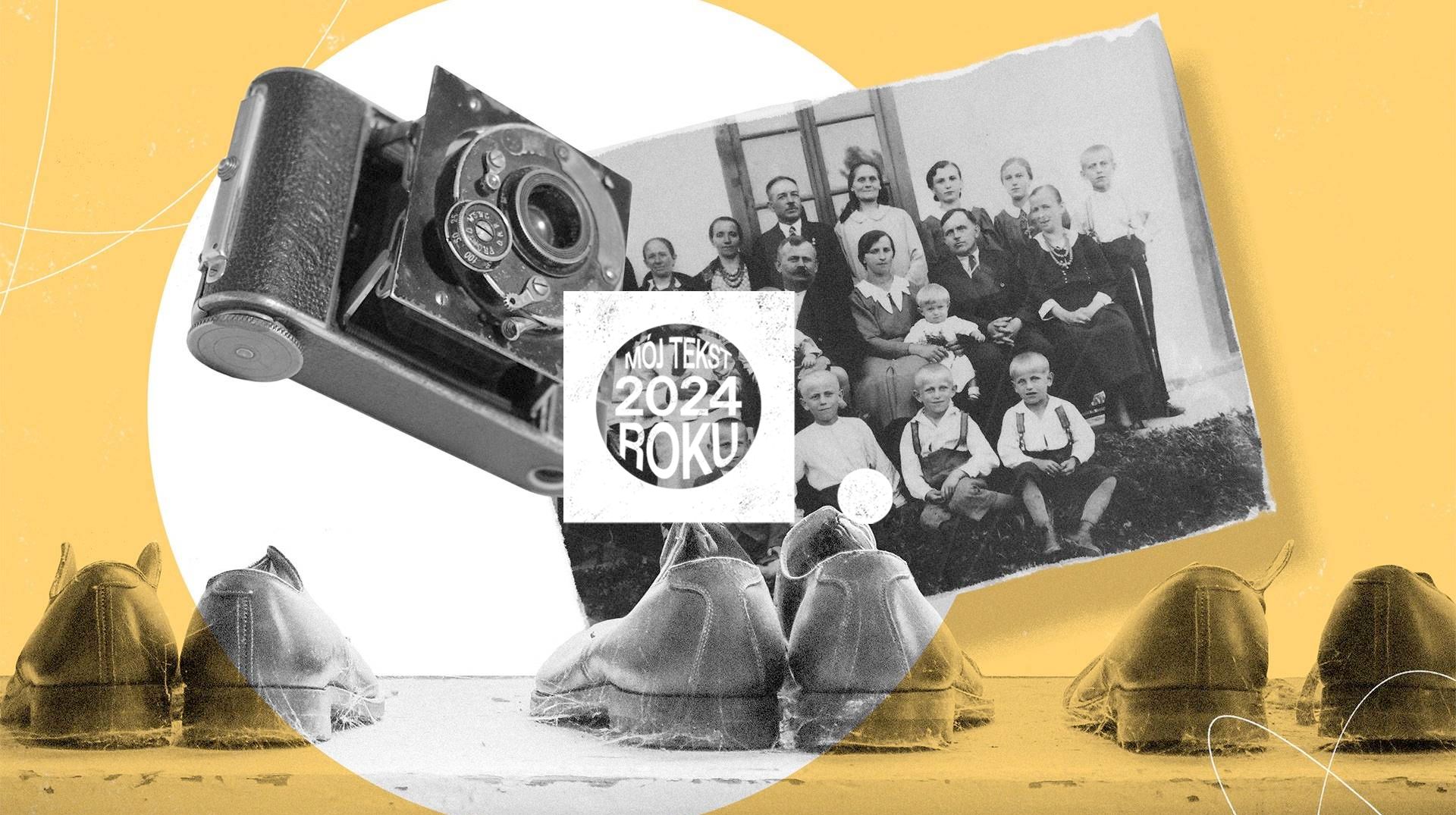 Zdjęcie chlopskiej rodziny o butów