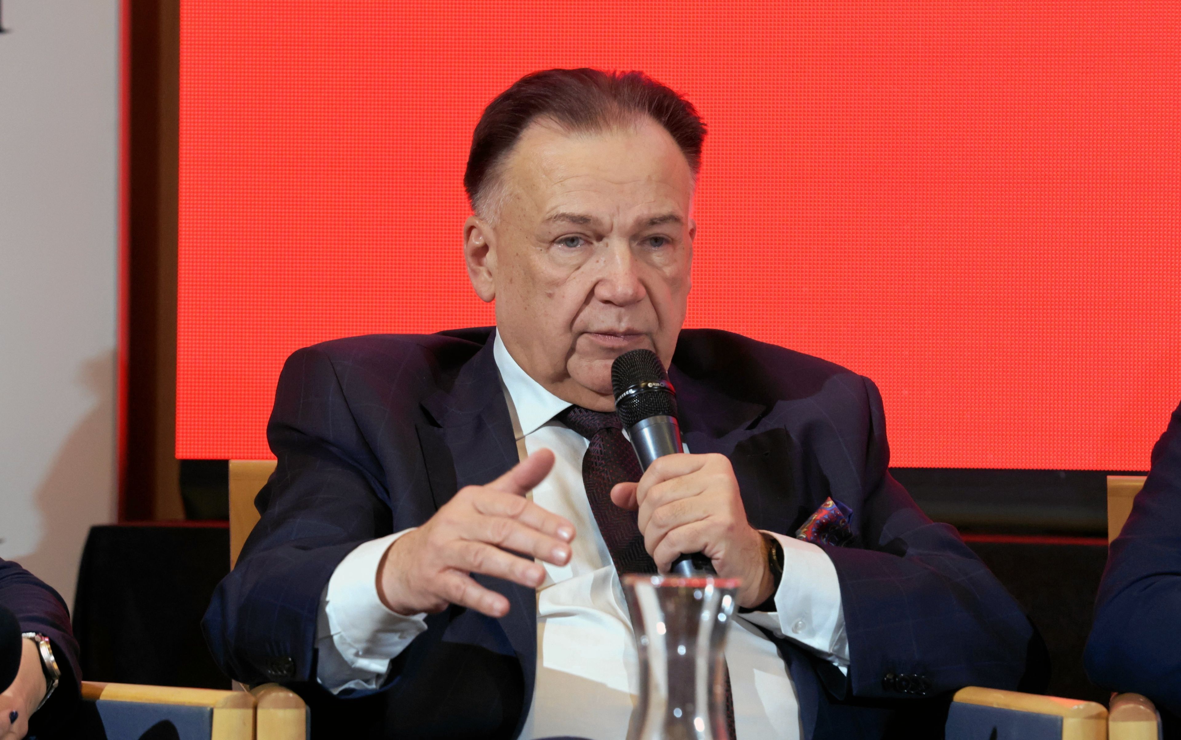 15.10.2024  Warszawa . Siedziba Agory ul . Czerska 8 / 10 . Marszalek wojewodztwa mazowieckiego Adam Struzik , podczas Konferencji Super Miasta Regiony Kolej Przyszlosci 
Fot . Kuba Atys / Agencja Wyborcza