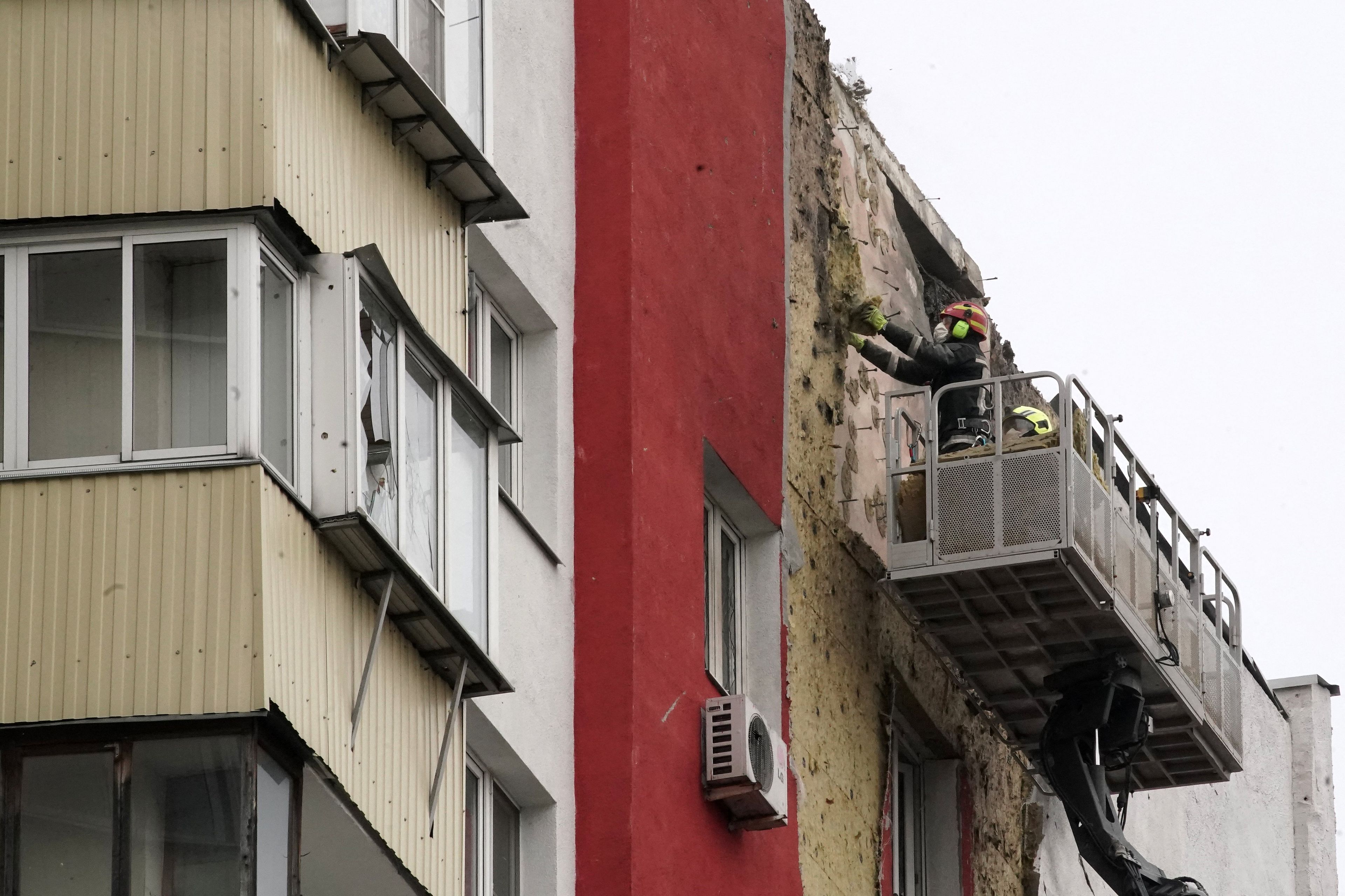 Blok uszkodzony przez wybuch