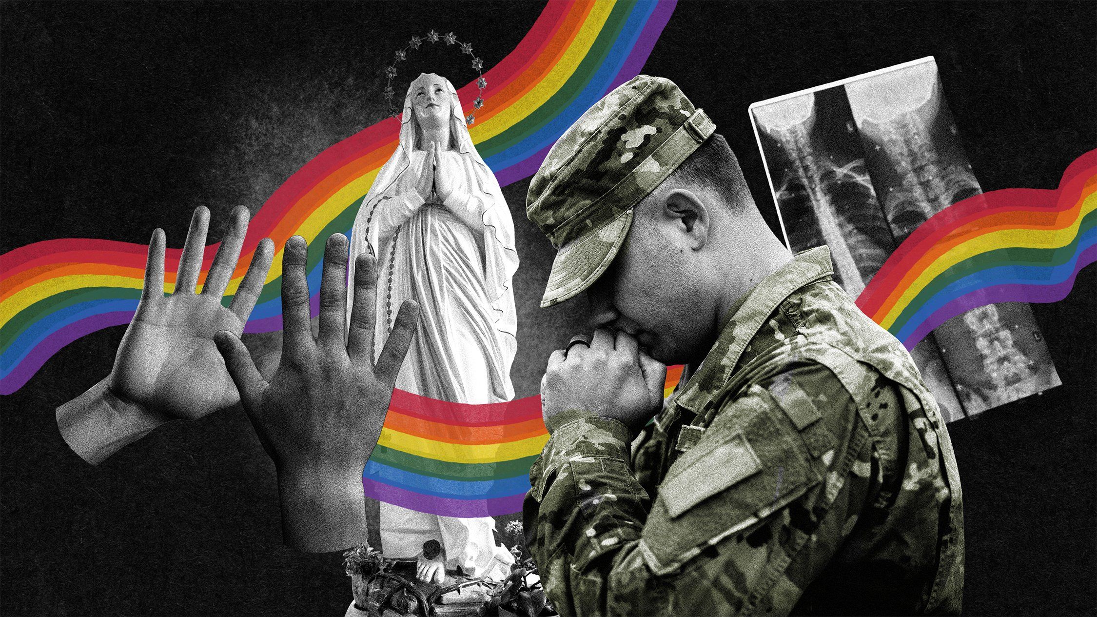 Kolaż Żołnierze LGBT+