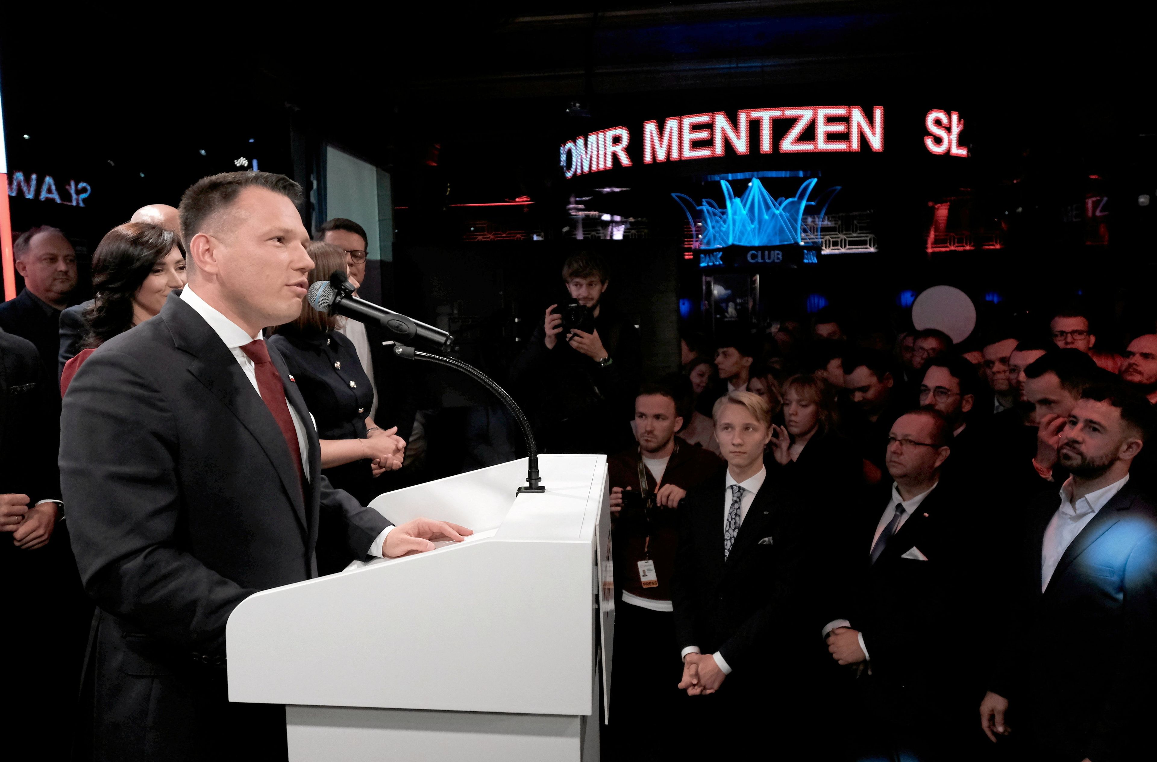 Wieczór wyborczy Sławomira Mentzena