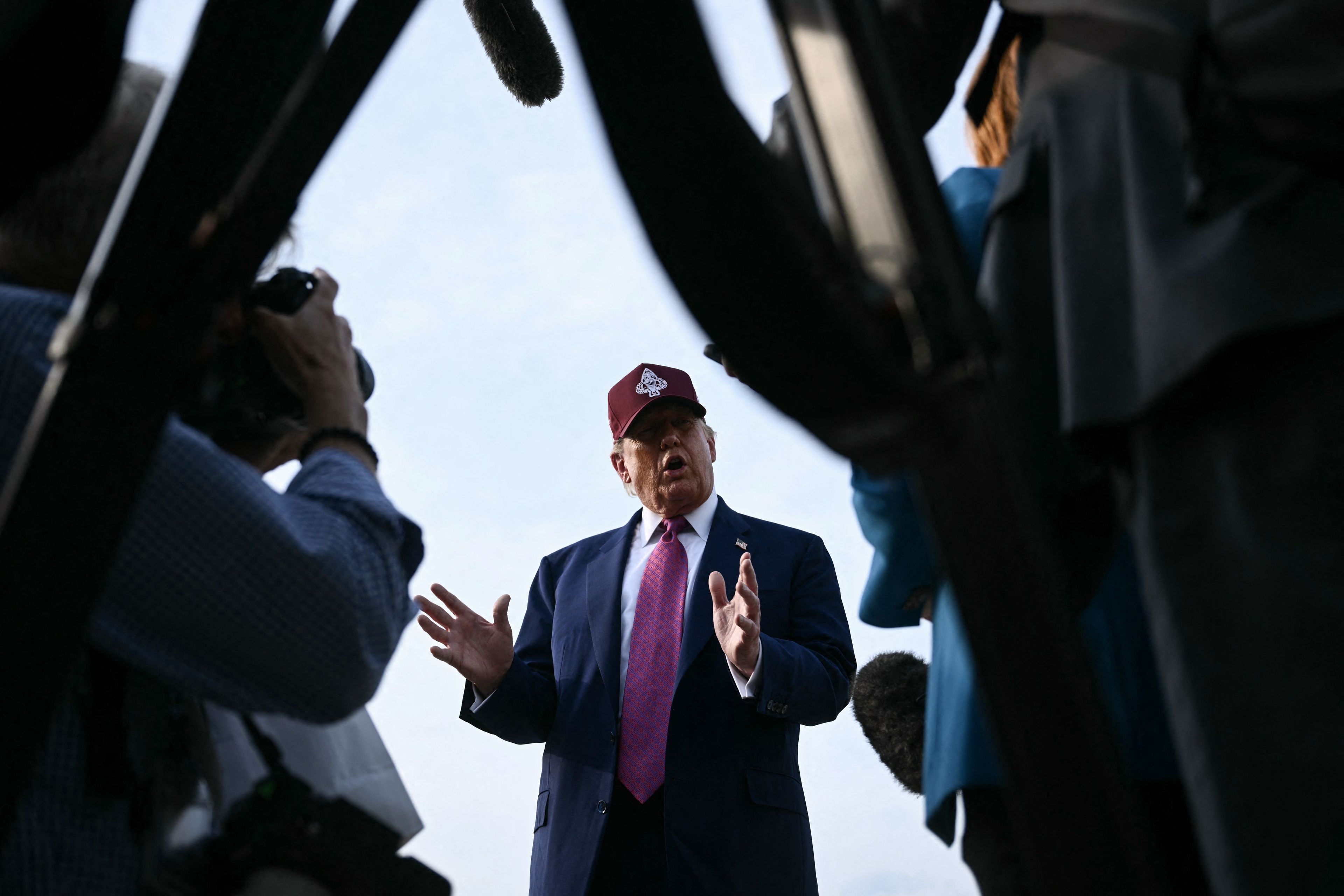 US President Donald Trump visits Fort Bragg in North Carolina