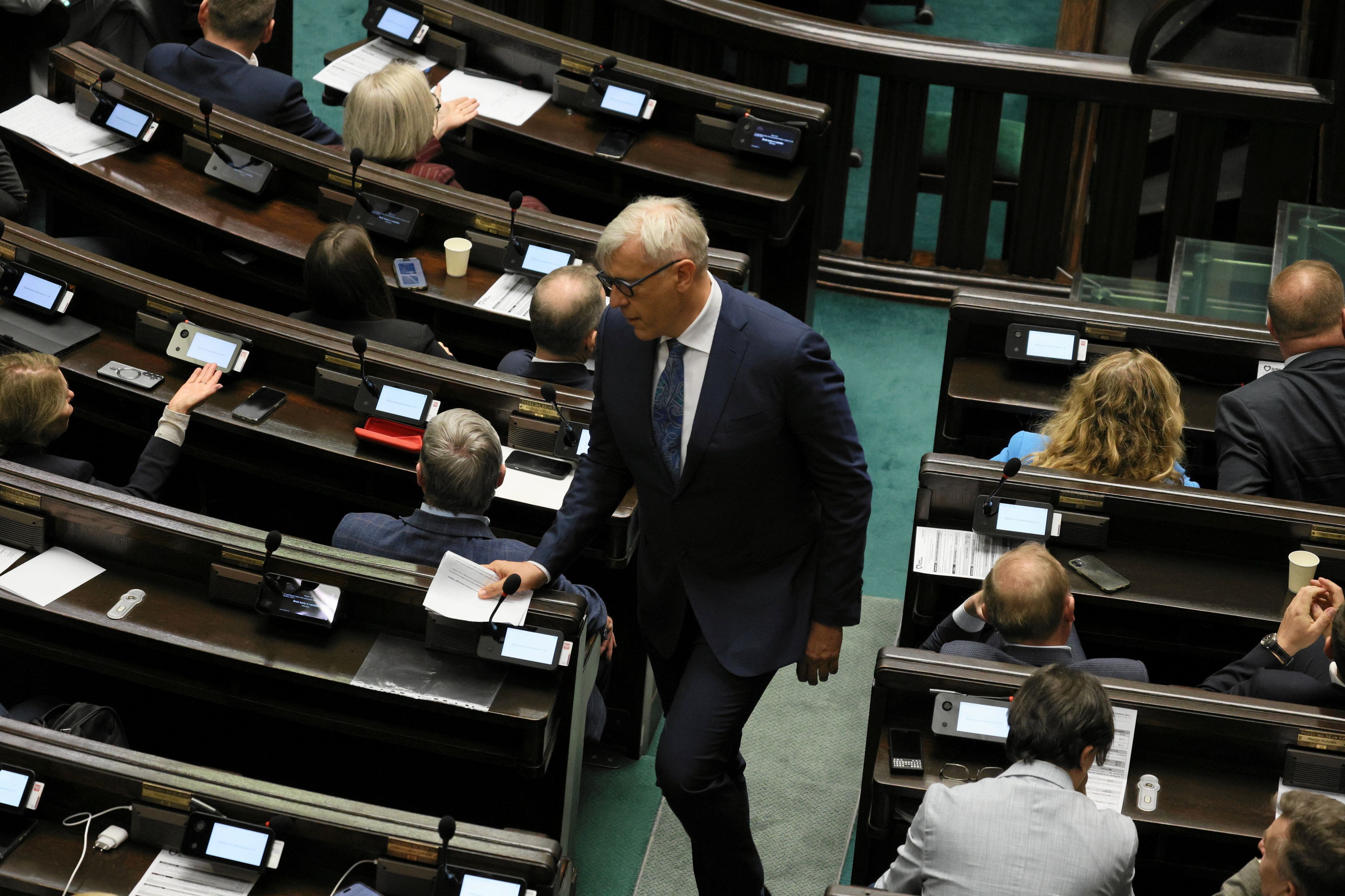 24.04.2025 Warszawa , ulica Wiejska , Sejm . Drugi  dzien 33. posiedzenia . Posel KO Roman Giertych .
Fot. Slawomir Kaminski / Agencja Wyborcza.pl
