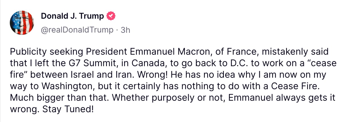 Donald Trump pisze, że Macron nie ma racji