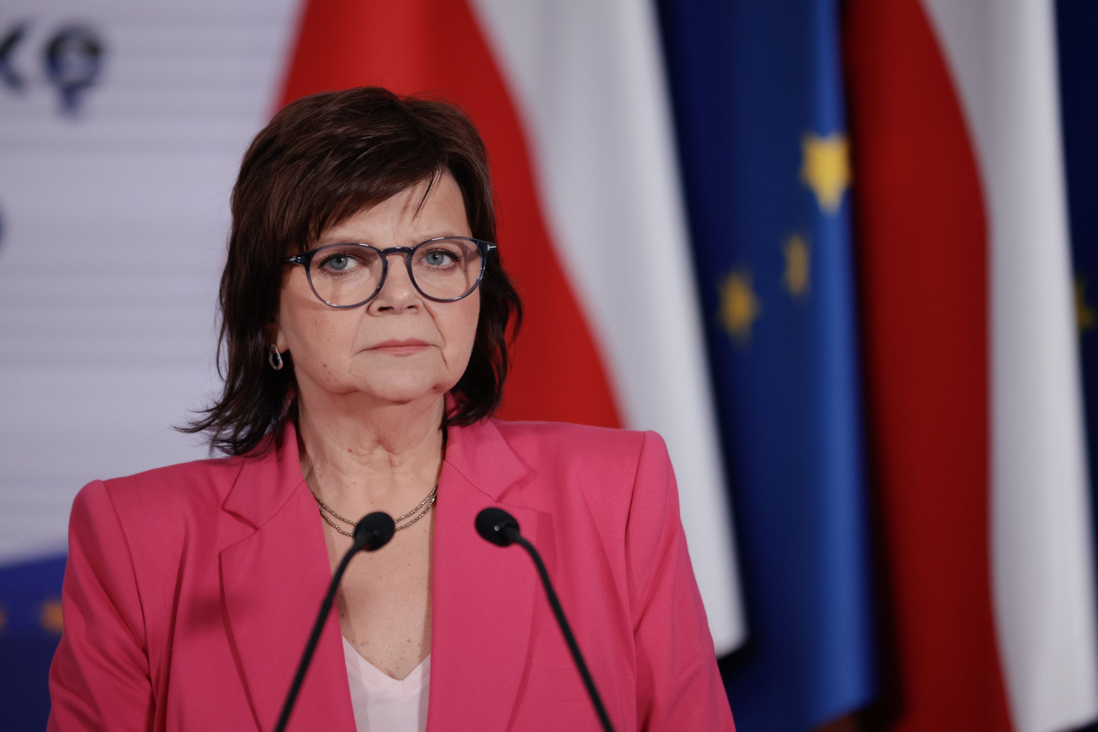 06.06.2025 Warszawa , ul. Miodowa 15 , Ministerstwo Zdrowia . Ministra Zdrowia Izabela Leszczyna podczas konferencji prasowej dotyczacej pakietu farmaceutycznego .
Fot. Dawid Zuchowicz / Agencja Wyborcza.pl
