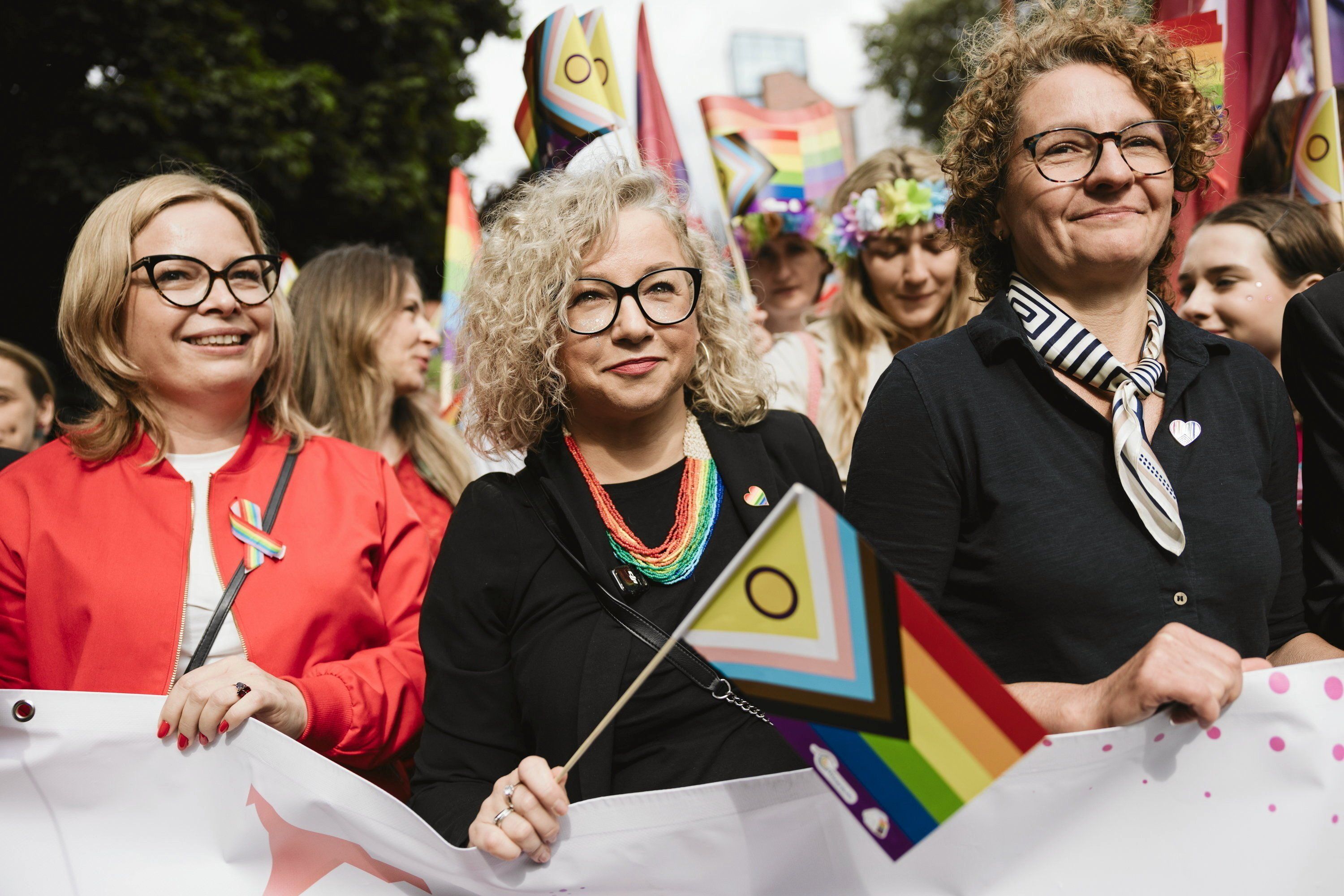 Katarzyna Kotula podczas marszu równości w Gdańsku