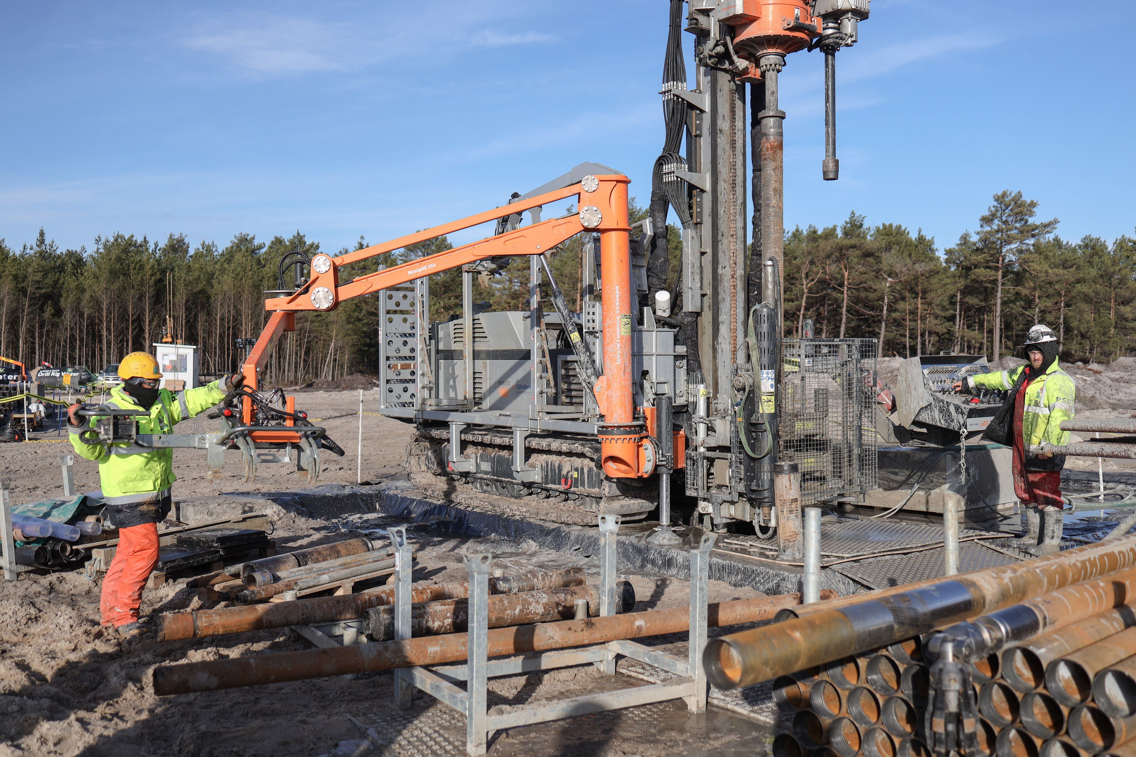 30.01.2025 . Choczewo . Badania geologiczne na terenie przeznaczonym pod budowe pierwszej w Polsce elektrowni jadrowej .
Fot. Michal Ryniak / Agencja Wyborcza.pl