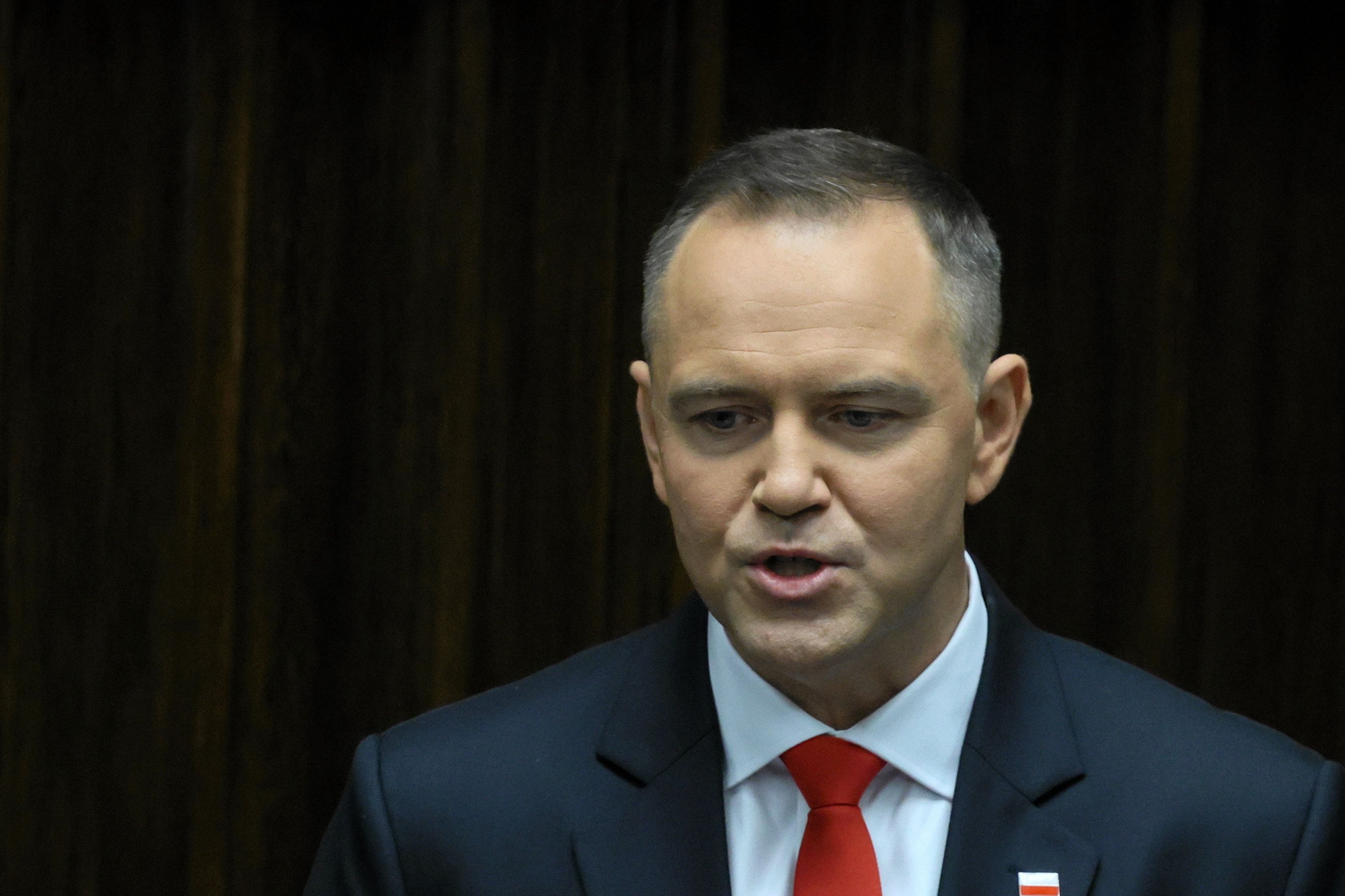 06.08.2025 Warszawa , ul Wiejska , Sejm . Prezydent elekt Karol Nawrocki podczas zaprzysiezenia na urzad Prezydenta RP przed Zgromadzeniem Narodowym .
Fot. Slawomir Kaminski / Agencja Wyborcza.pl
