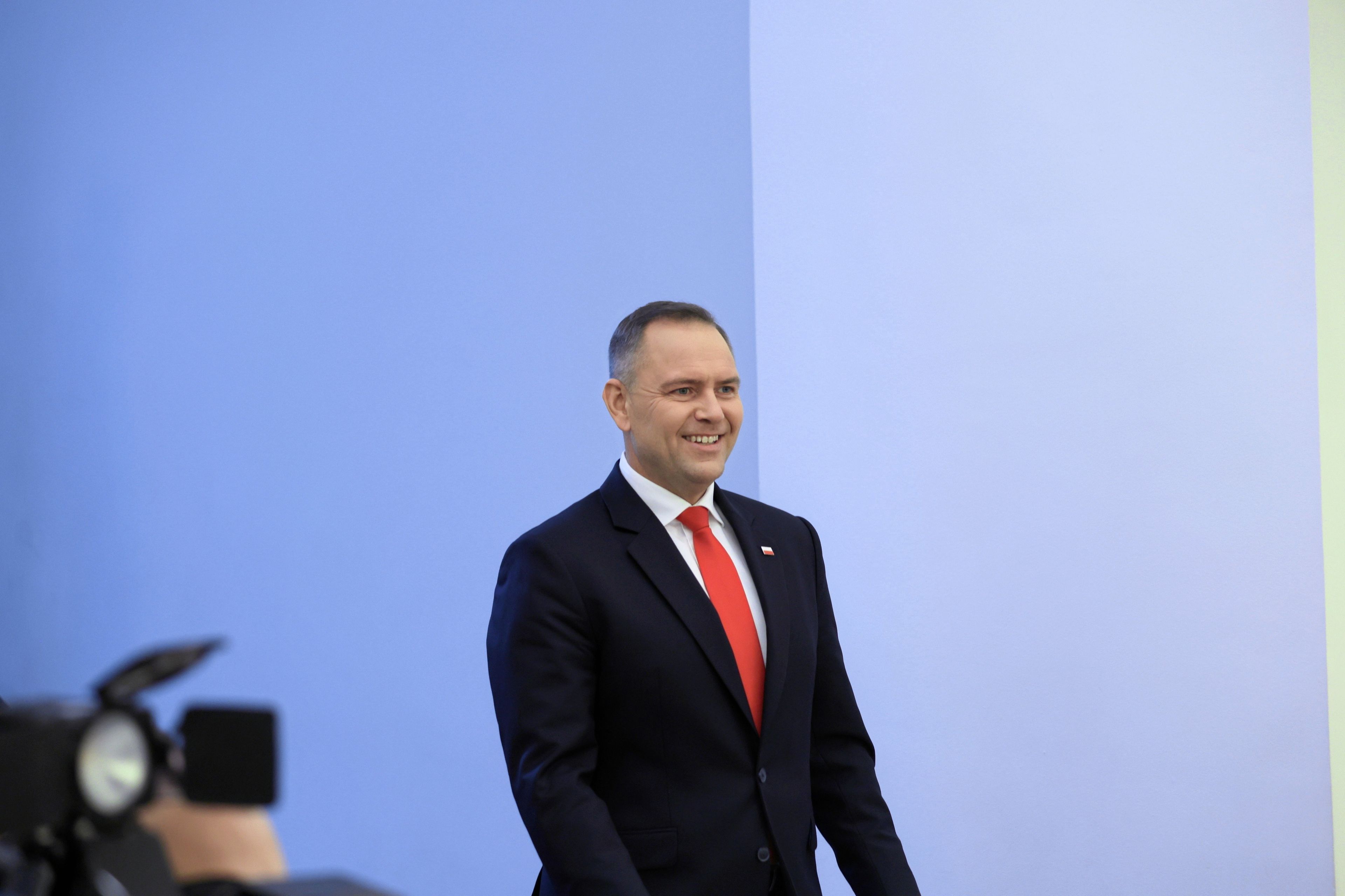 25.08.2025 Warszawa , Krakowskie Przedmiescie, Palac Prezydencki . Prezydent RP Karol Nawrocki (l) podczas spotkania prezydenta z pierwszym zagranicznym gosciem, premierem Kanady Markiem Carneyem.
Fot. Slawomir Kaminski / Agencja Wyborcza.pl
