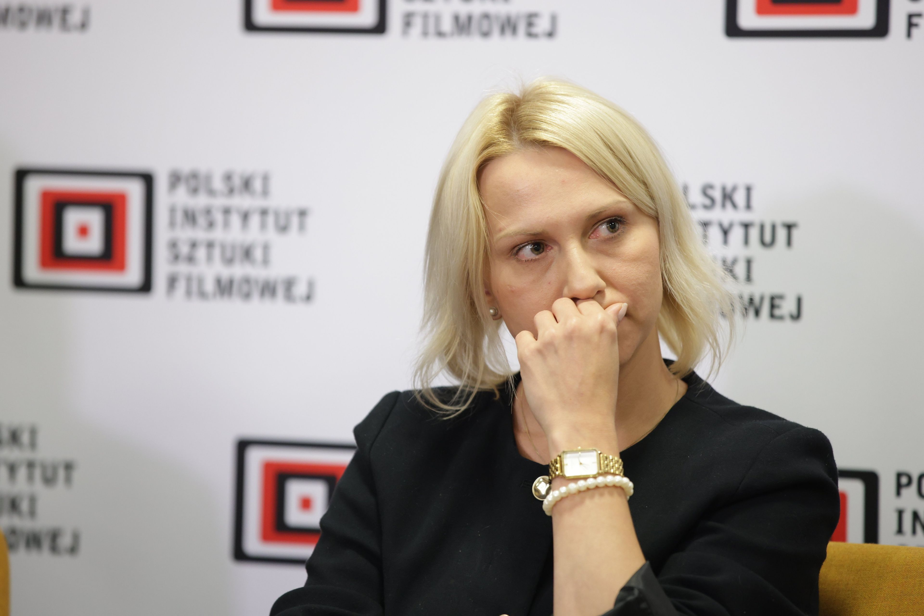 15.09.2025 Warszawa , ul. Kruczkowksiego 4 , Polski Instytut Sztuki Filmowej. Dyrektorka PISF Kamila Dorbach podczas konferencji prasowej PISF w sprawie polskiego kandydata do Oscara . Polskim kandydatem zostal film Agnieszki Holland " Franz Kafka ".
Fot. Dawid Zuchowicz / Agencja Wyborcza.pl
