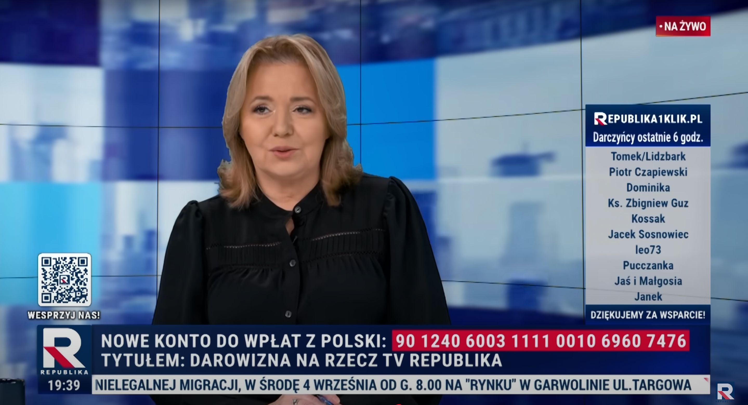 Danuta Holecka, zbiórka Republiki