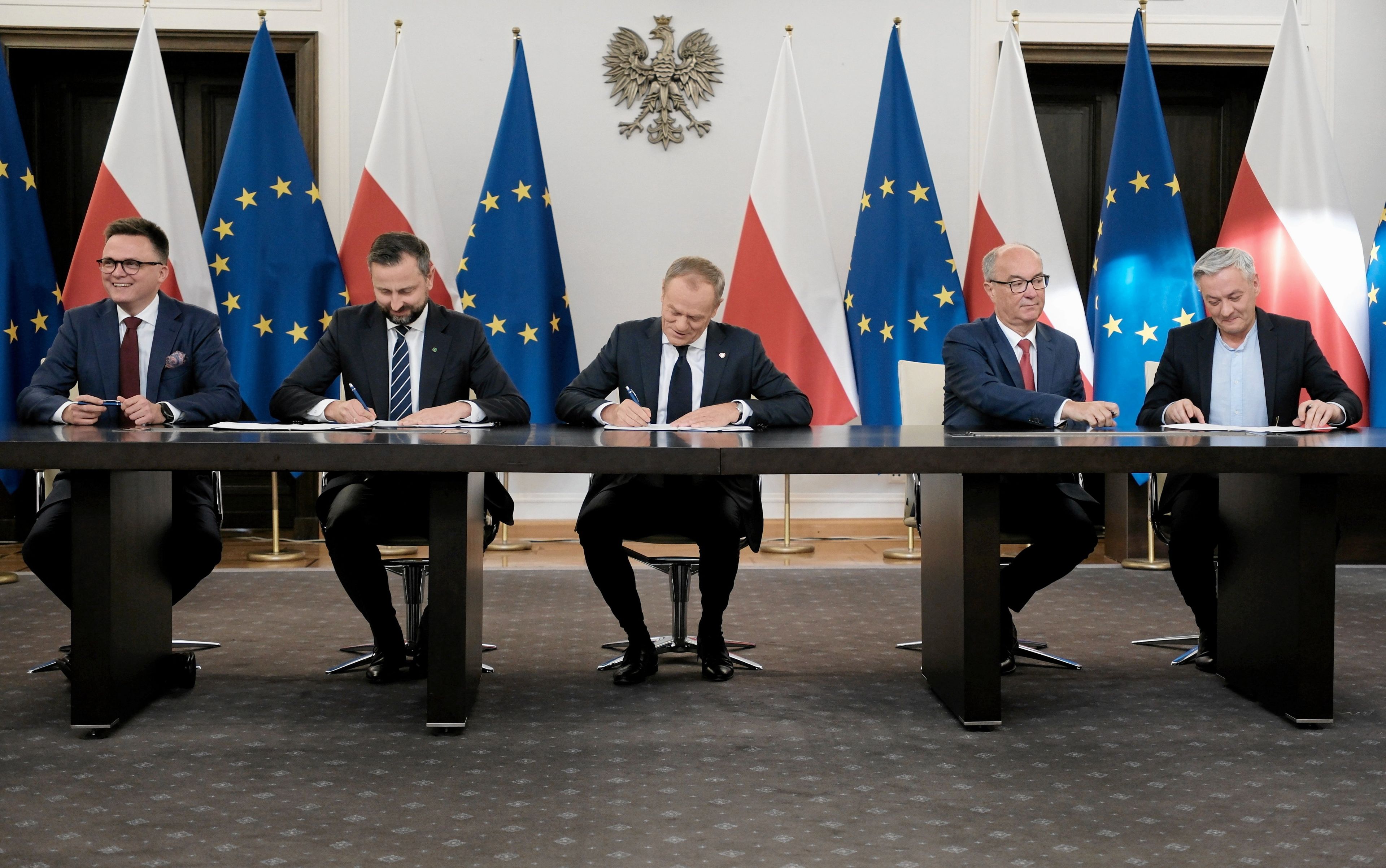 Liderzy Koalicji 15 października podpisują umowę koalicyjną