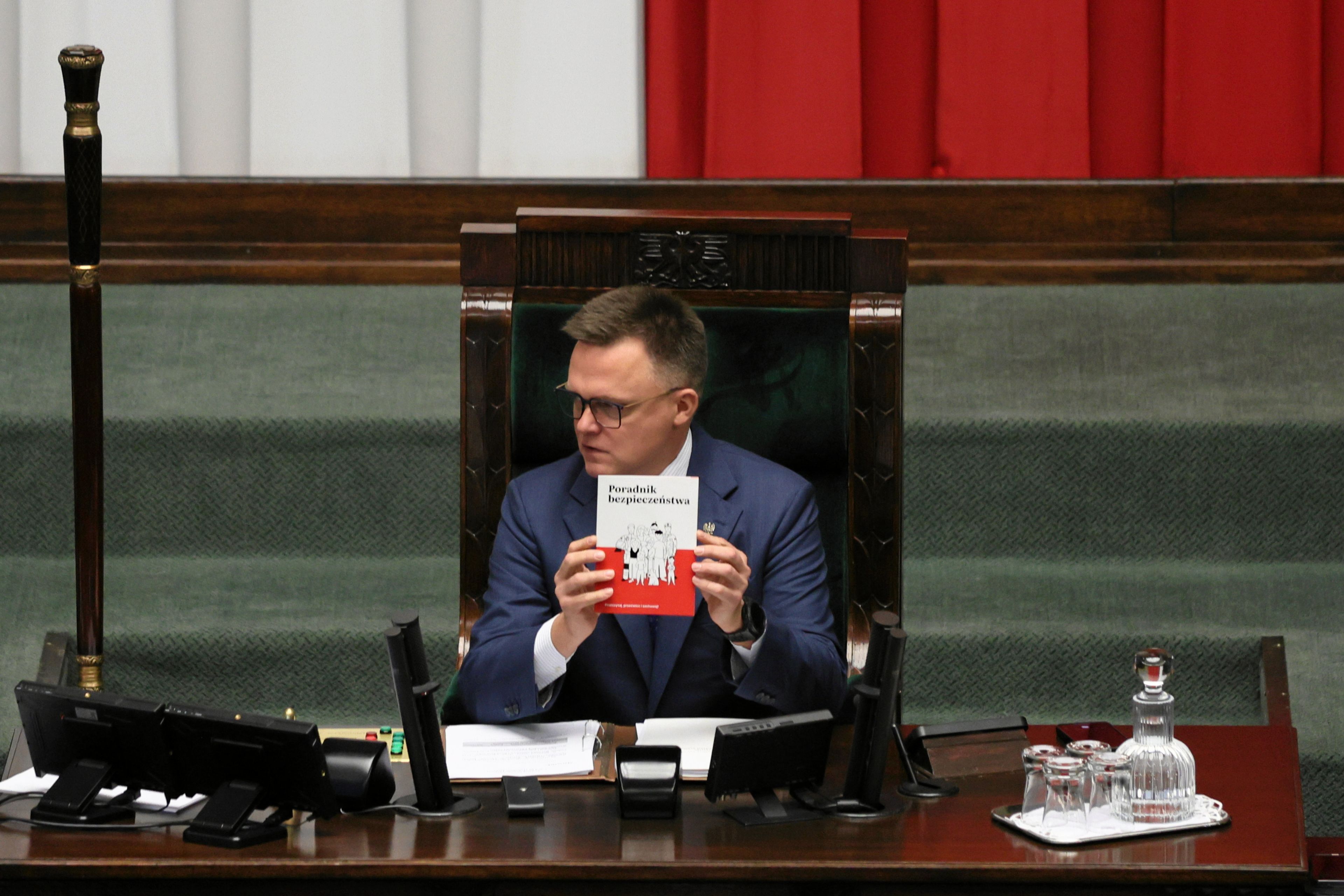 24.09.2025 Warszawa , ulica wiejska , Sejm . Marszalek Sejmu Szymon Holownia podczas pierwszego dnia 41. posiedzenia .
Fot. Slawomir Kaminski / Agencja Wyborcza.pl