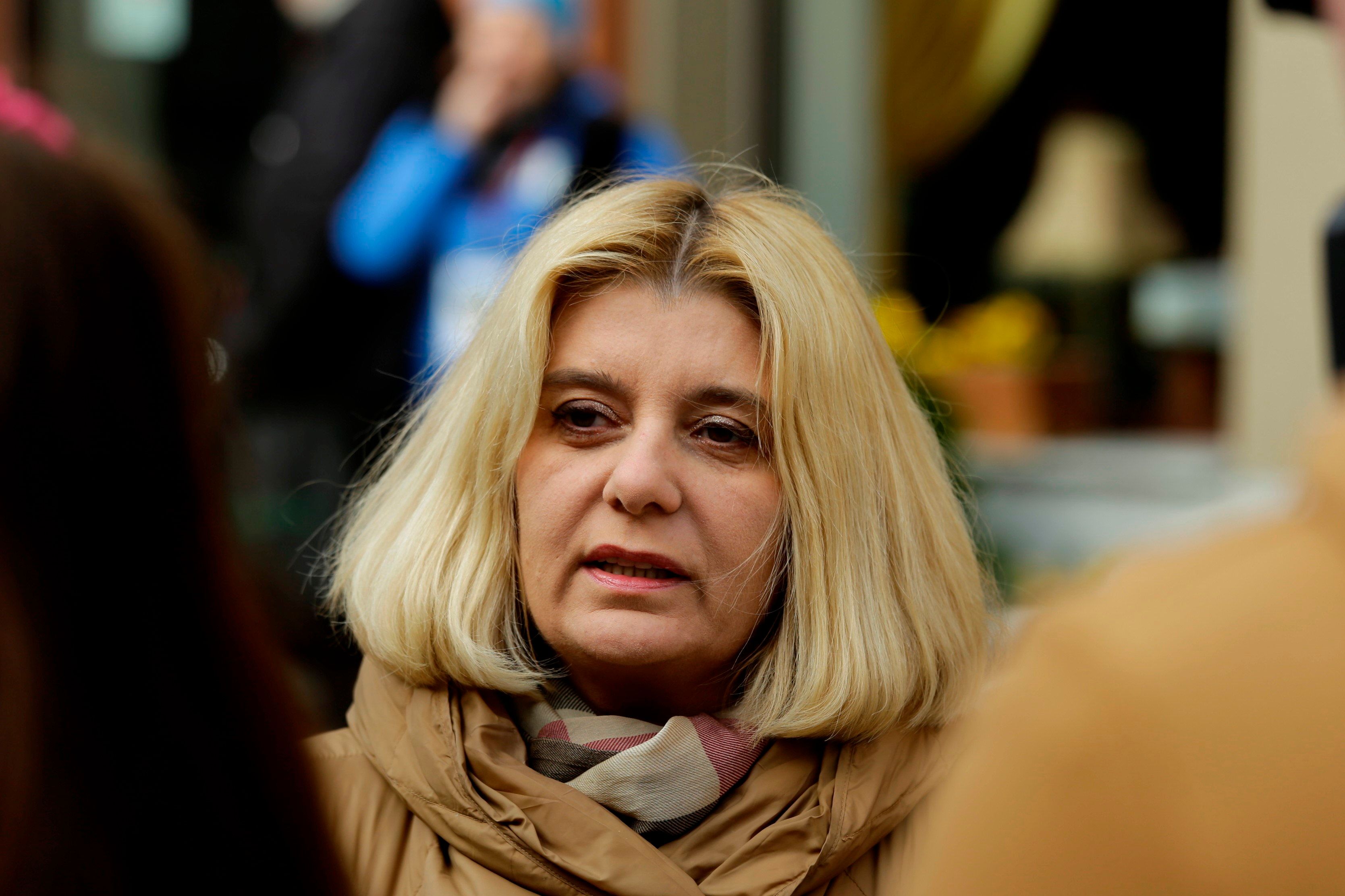 03.04.2022 Swidnica . Festyn Wdziecznosci i zbiorka pieniedzy na pomoc Ukrainie na Rynku . Prezydent Swidnicy , Beata Moskal - Slaniewska . 
Fot . Krzysztof Cwik / Agencja Wyborcza.pl