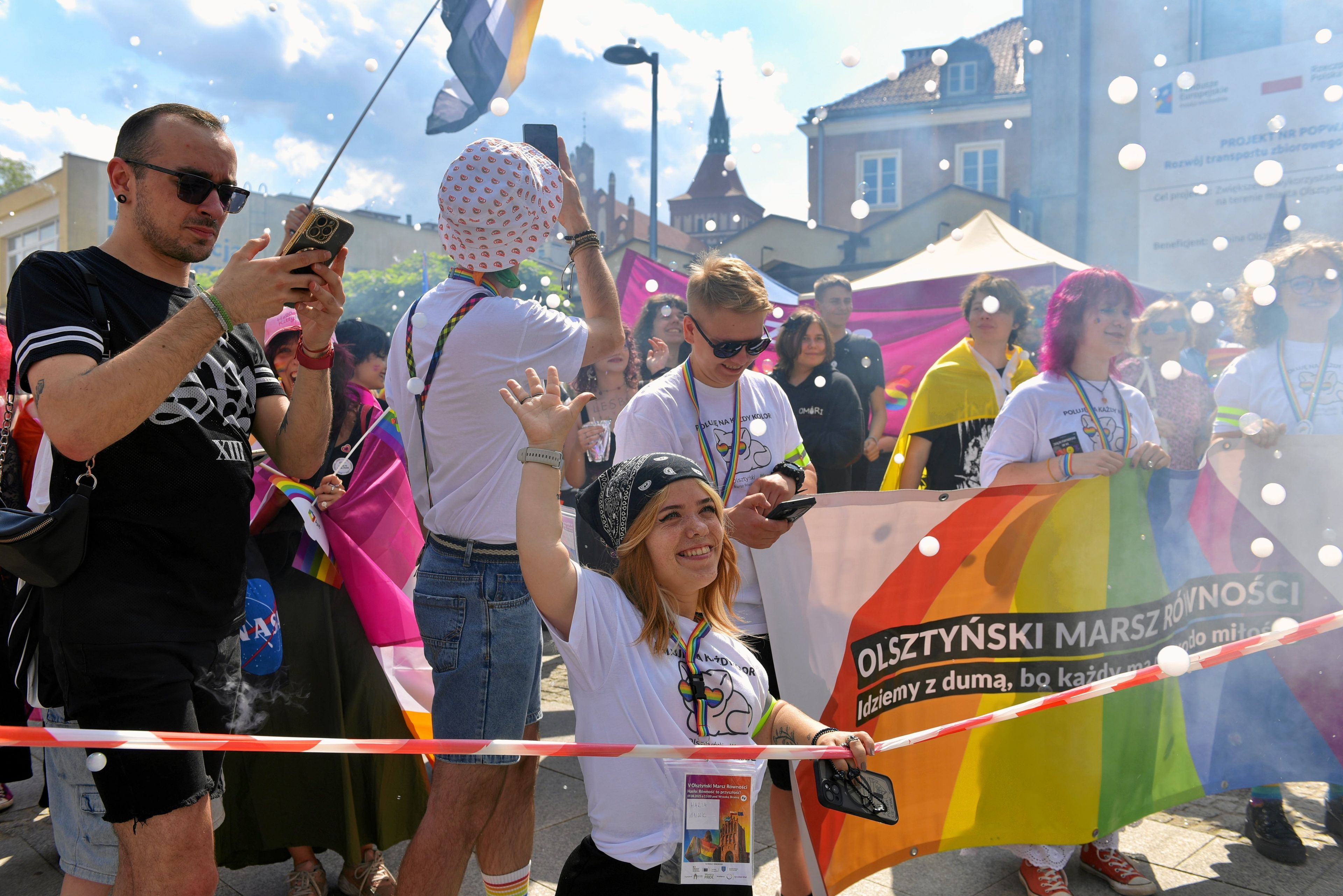 09.08.2025 Olsztyn , Srodmiescie . 5. Olsztynski Marsz Rownosci srodowisk LGBTQ . 
Fot . Robert Robaszewski / Agencja Wyborcza.pl