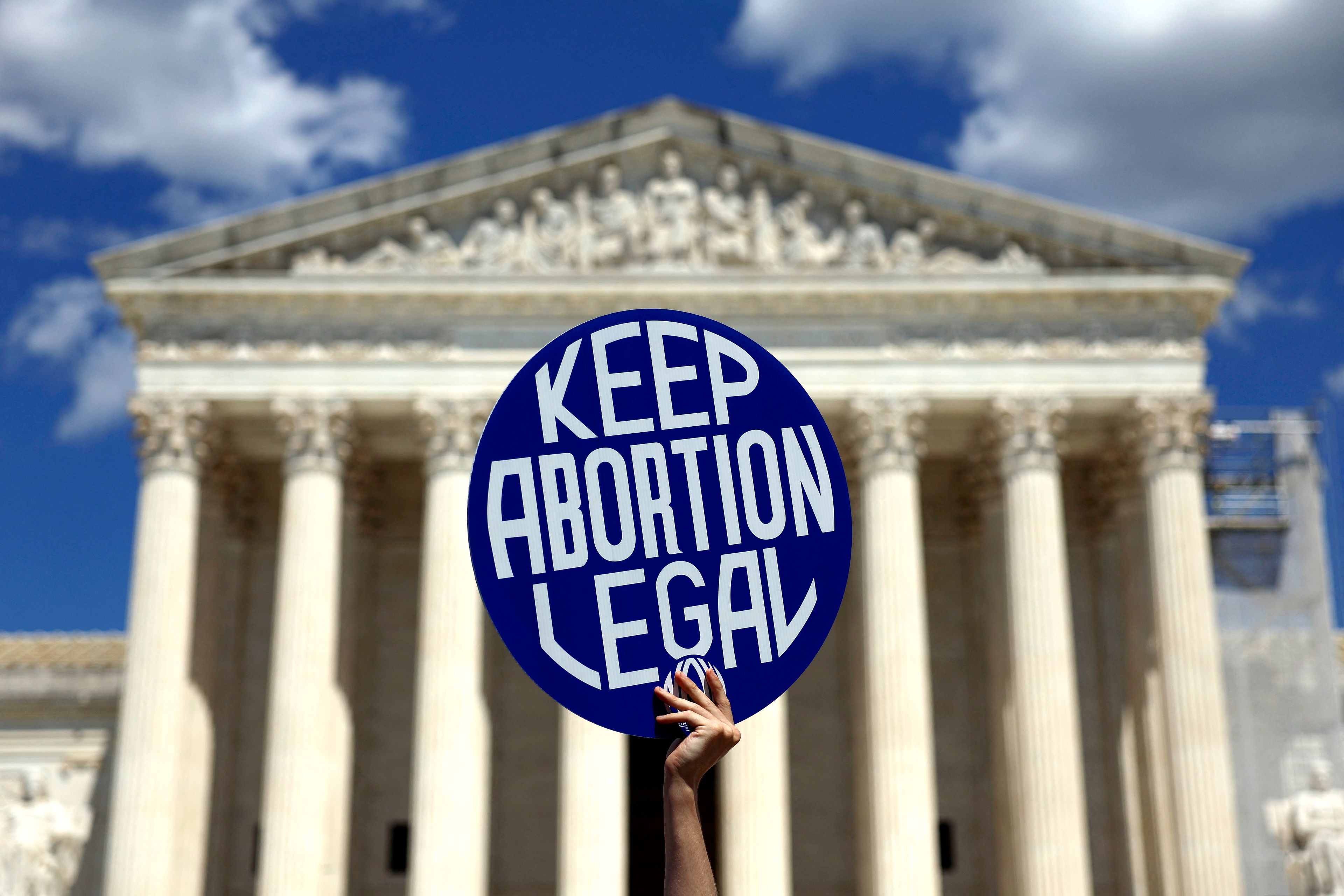 WASHINGTON, DC - JUNE 24: An abortion rights advocate participates in a protest outside of the U.S. Supreme Court Building on June 24, 2024 in Washington, DC. Abortion rights and anti-abortion rights activists demonstrated outside the U.S. Supreme Court to mark two years since the court's Dobbs v. Jackson Women's Health Organization ruling, which reversed federal protections for access to abortions.   Anna Moneymaker/Getty Images/AFP (Photo by Anna Moneymaker / GETTY IMAGES NORTH AMERICA / Getty Images via AFP)