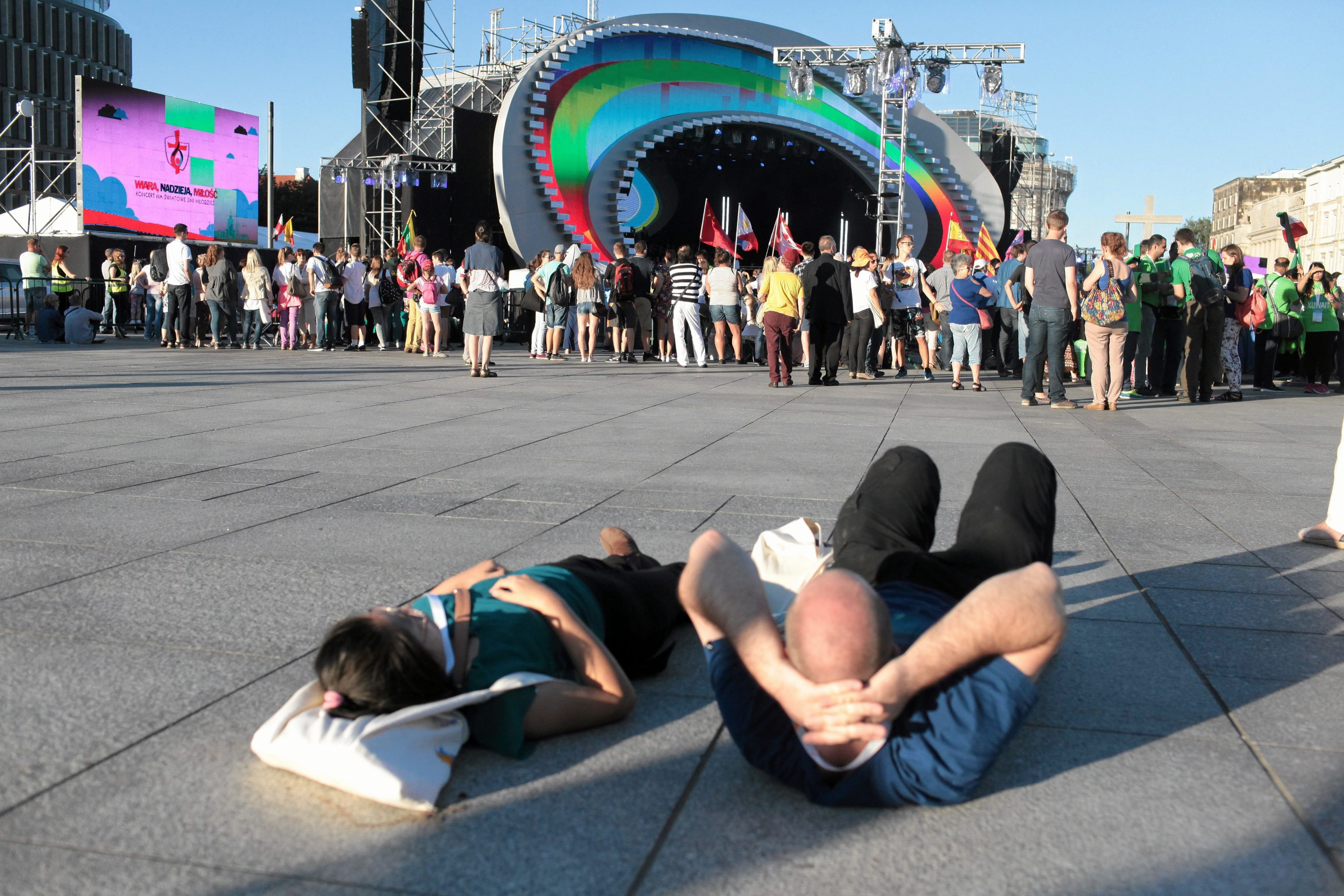 21.07.2016 Warszawa , Plac Pilsudskiego . Koncert z okazji Swiatowych Dni Mlodziezy .
Fot . Krzysztof Miller / Agencja Gazeta