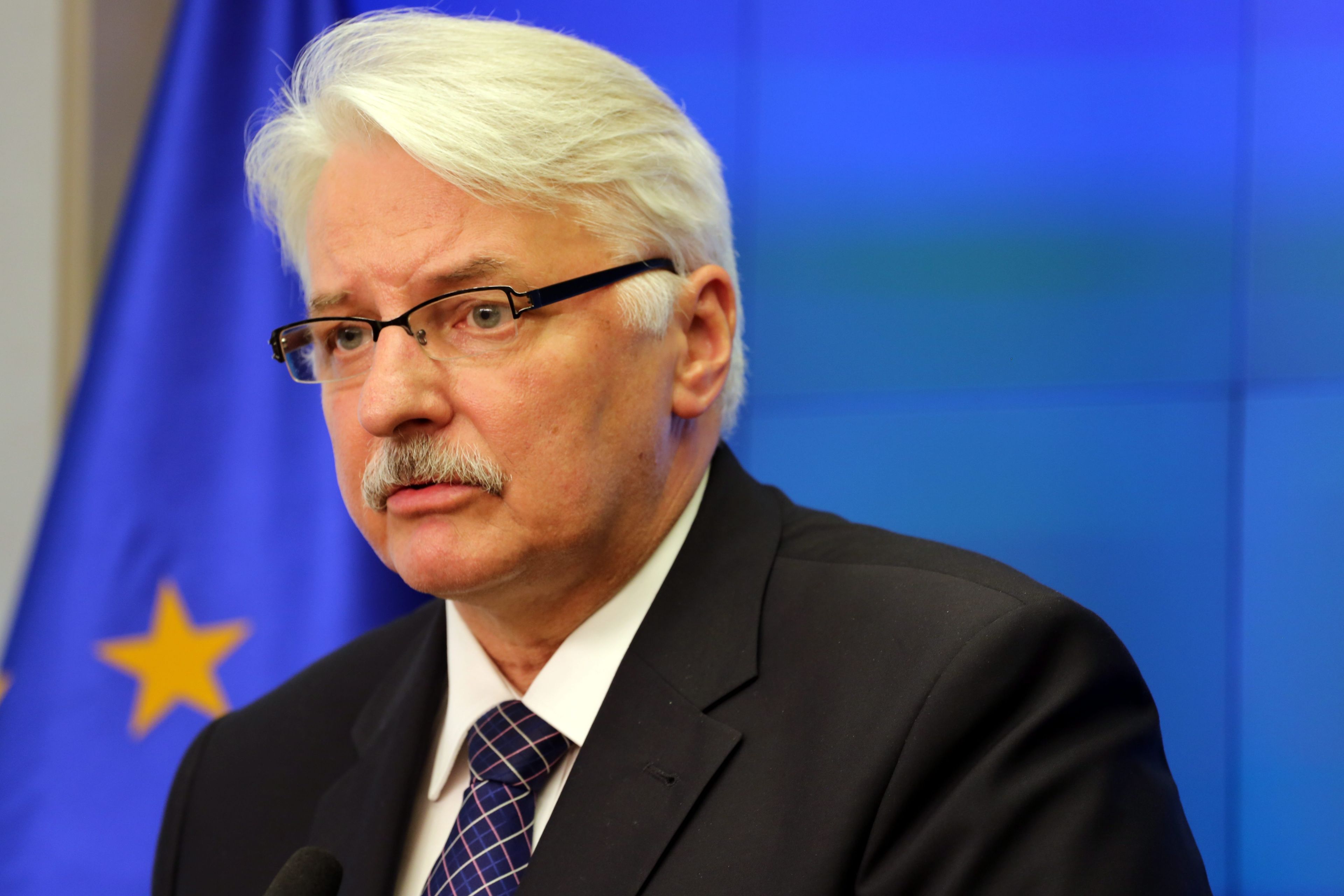27.06.2016 Warszawa , al Szucha . Minister spraw zagranicznych Witold Waszczykowski podczas konferencji po spotkaniu Ministrow Spraw Zagranicznych Krajow Unii Europejskiej .
Fot . Slawomir Kaminski / Agencja Gazeta