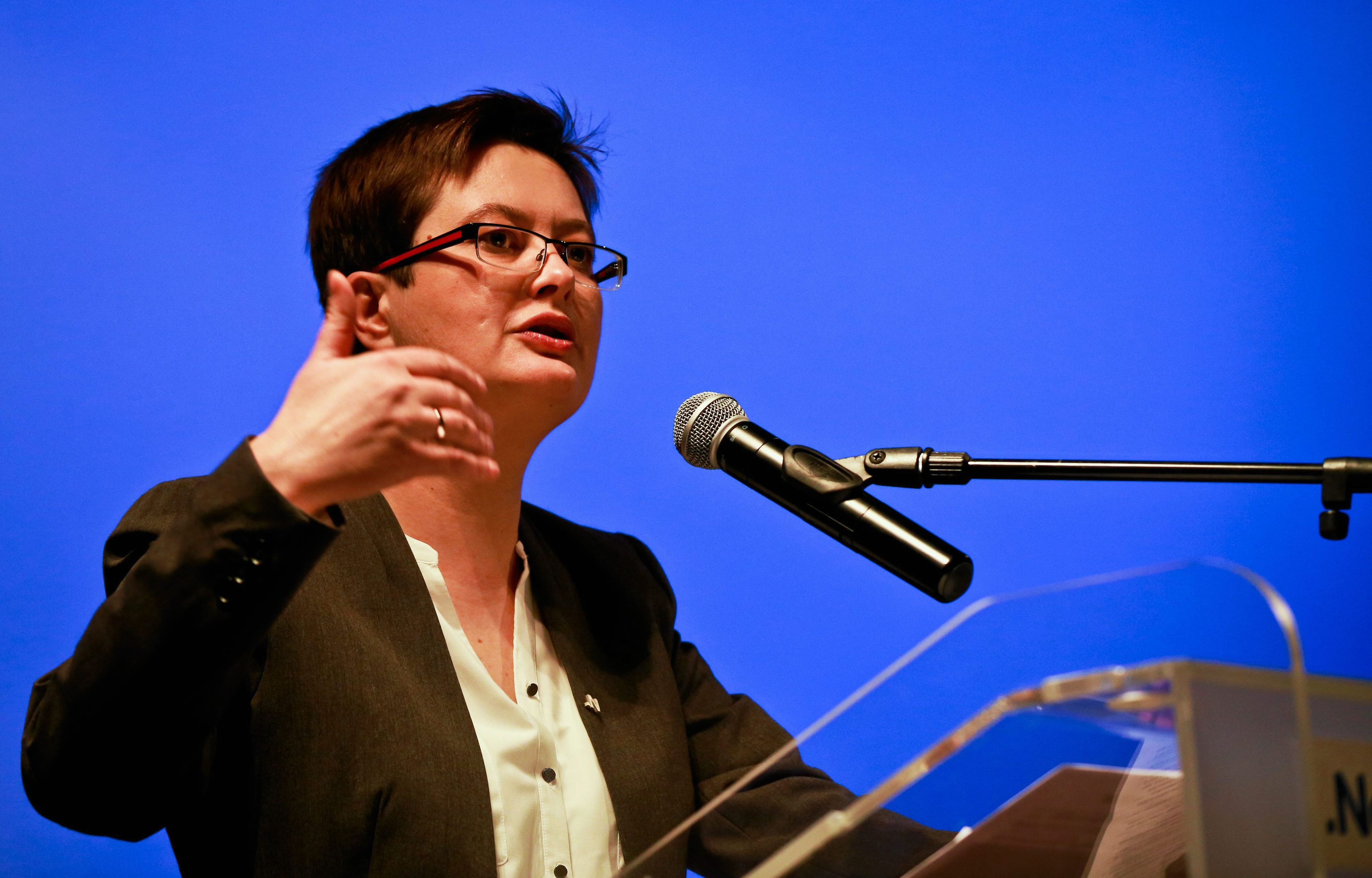 23.01.2016 Lodz . Katarzyna Lubnauer podczas I Konwencji Regionu Lodzkiego Nowoczesna . pl
Fot. Malgorzata Kujawka / Agencja Gazeta