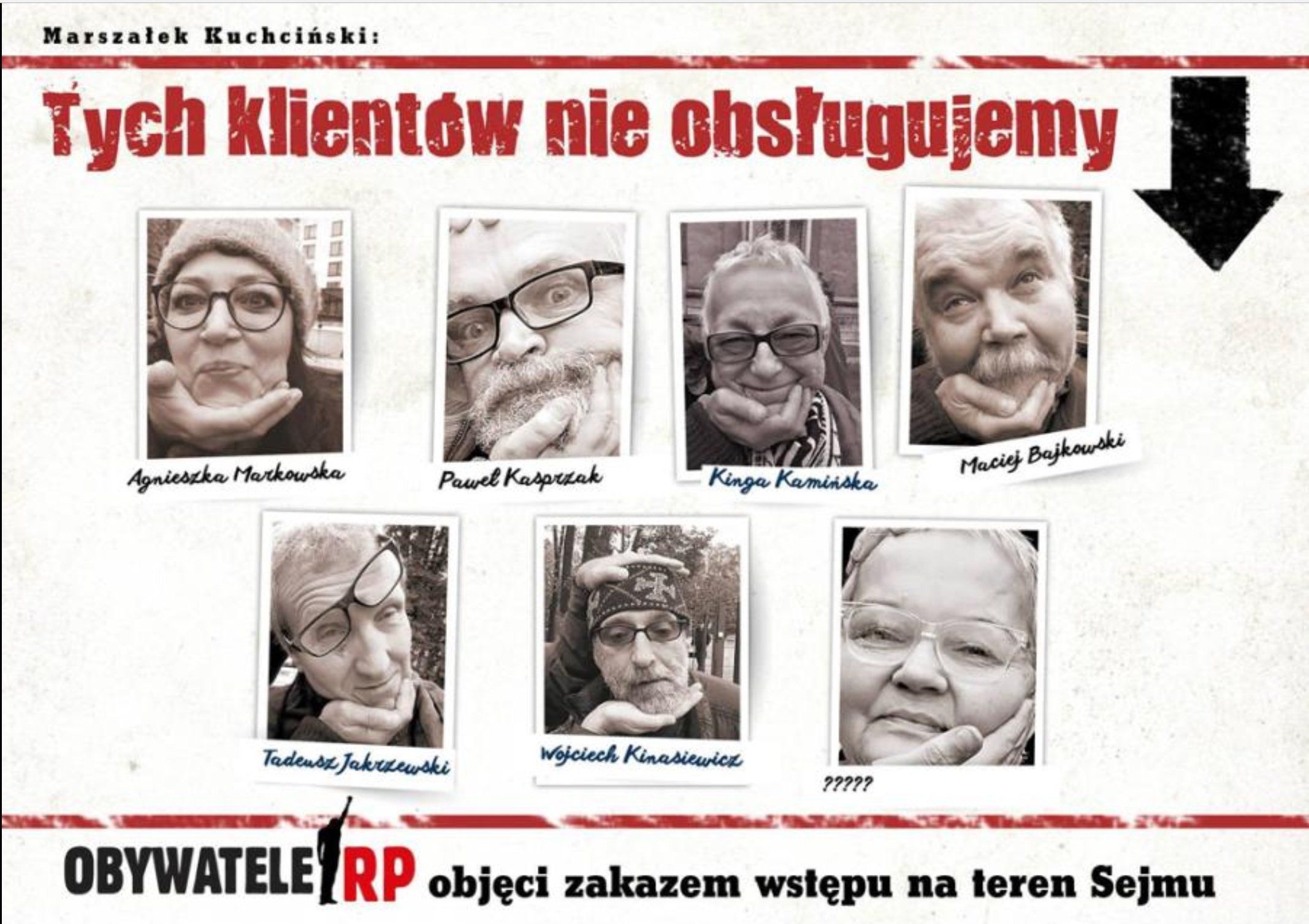 Grafika do artykułu Proces Obywateli RP za akcję "Tych klientów nie obsługujemy", czyli naruszenie miru domowego Sejmu