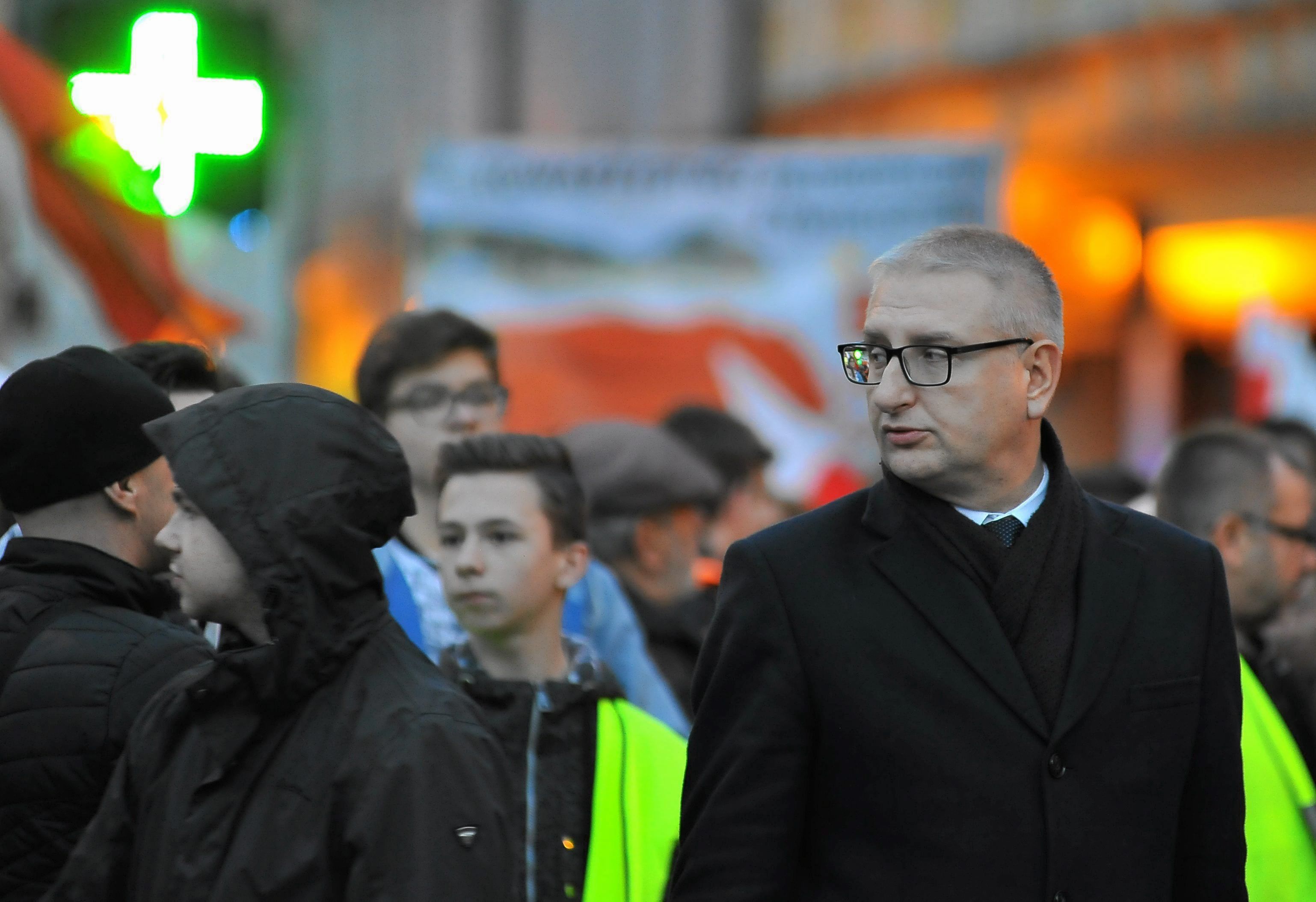 28.02.2017 Bielsko - Biala. Marsz ONR - ZOLNIERZE WYKLECI CZESC WASZEJ PAMIECI. Stanislaw Pieta
Fot. Agnieszka Morcinek / Agencja Gazeta