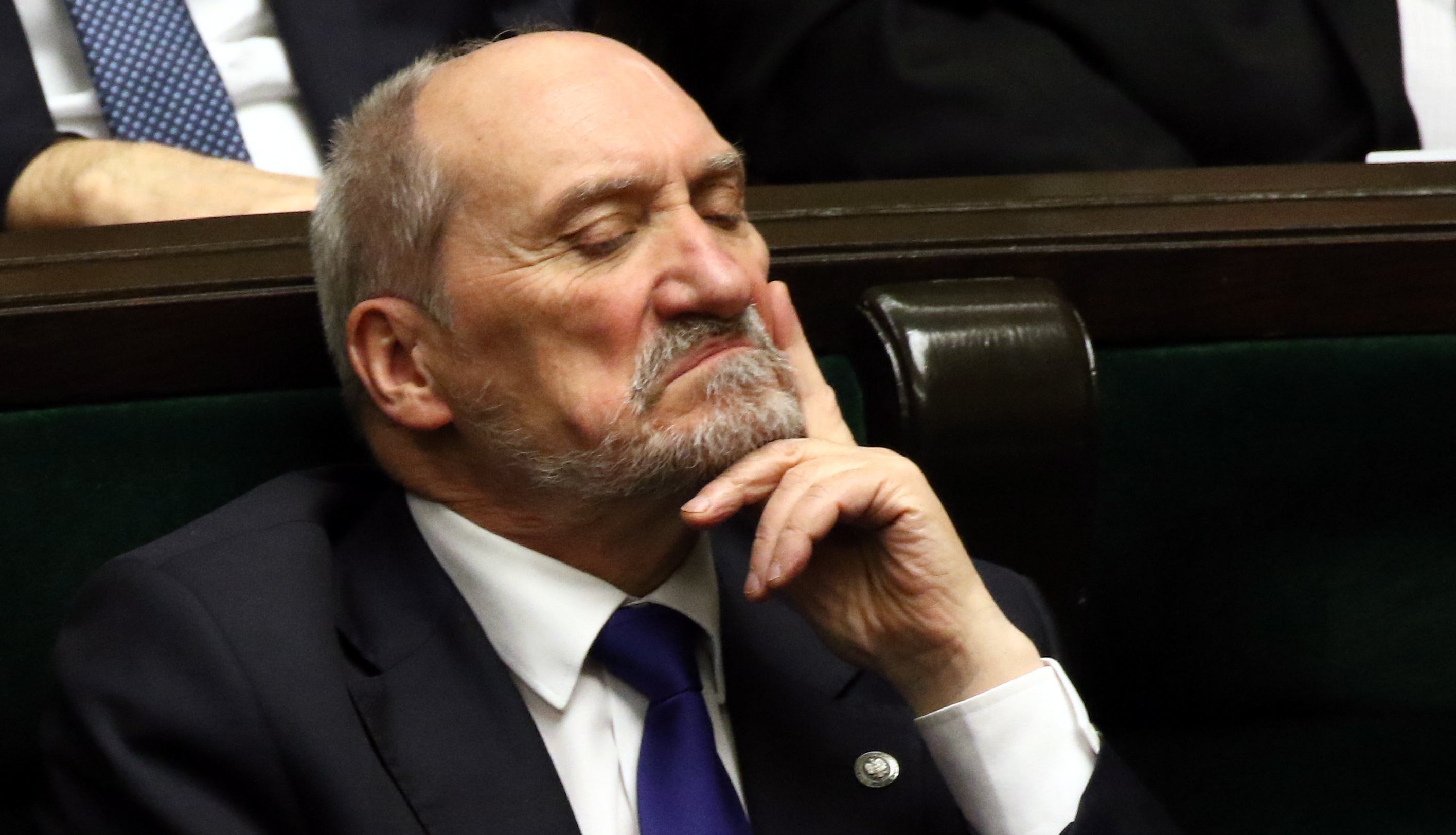 10.01.2018 Warszawa , Sejm . Byly minister obrony , posel PiS Antoni Macierewicz i prezes PiS Jaroslaw Kaczynski podczas wieczornego bloku glosowan .
Fot. Slawomir Kaminski / Agencja Gazeta
