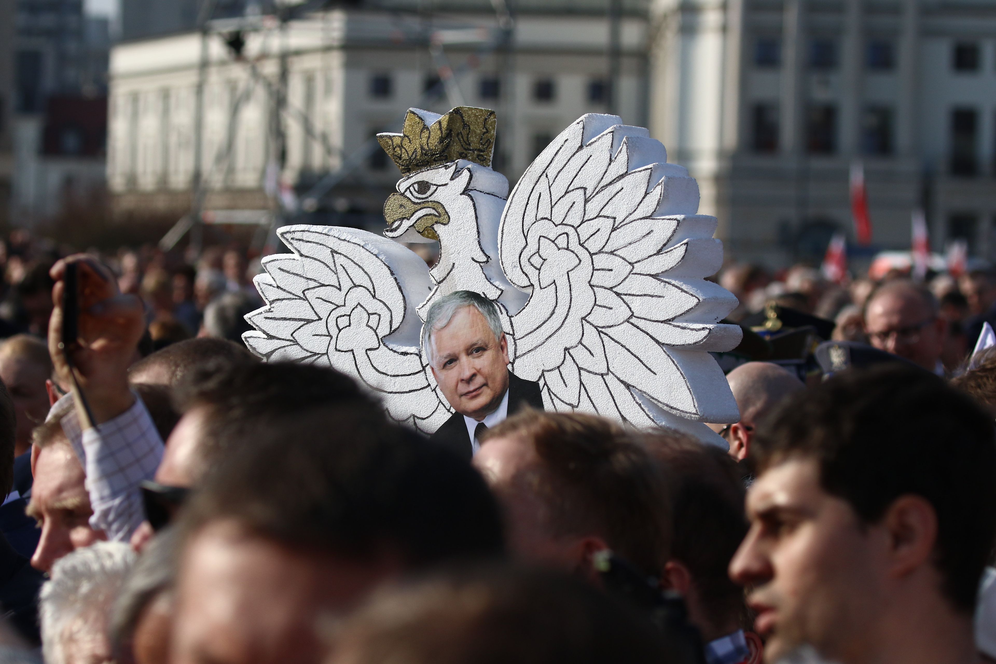 10.04.2018 Warszawa , plac Pilsudskiego . Odsloniecie Pomnika Smolenskiego . Glowne uroczystosci zwiazane z 8 Rocznica Katastrofy Smolenskiej .
Fot. Slawomir Kaminski / Agencja Gazeta